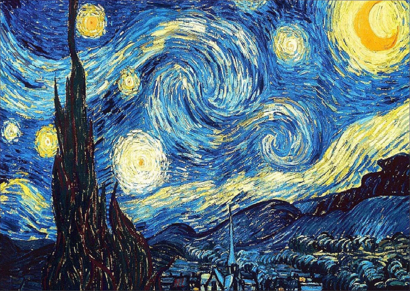 NIHO-JIUMA Van Gogh Starry Night 5D Diamond Painting Kits, DIY Full Drill Diamond Art Gift for Adults & Teens, Home Wall Decoration (30 X 40 cm/12 X 16 inches)