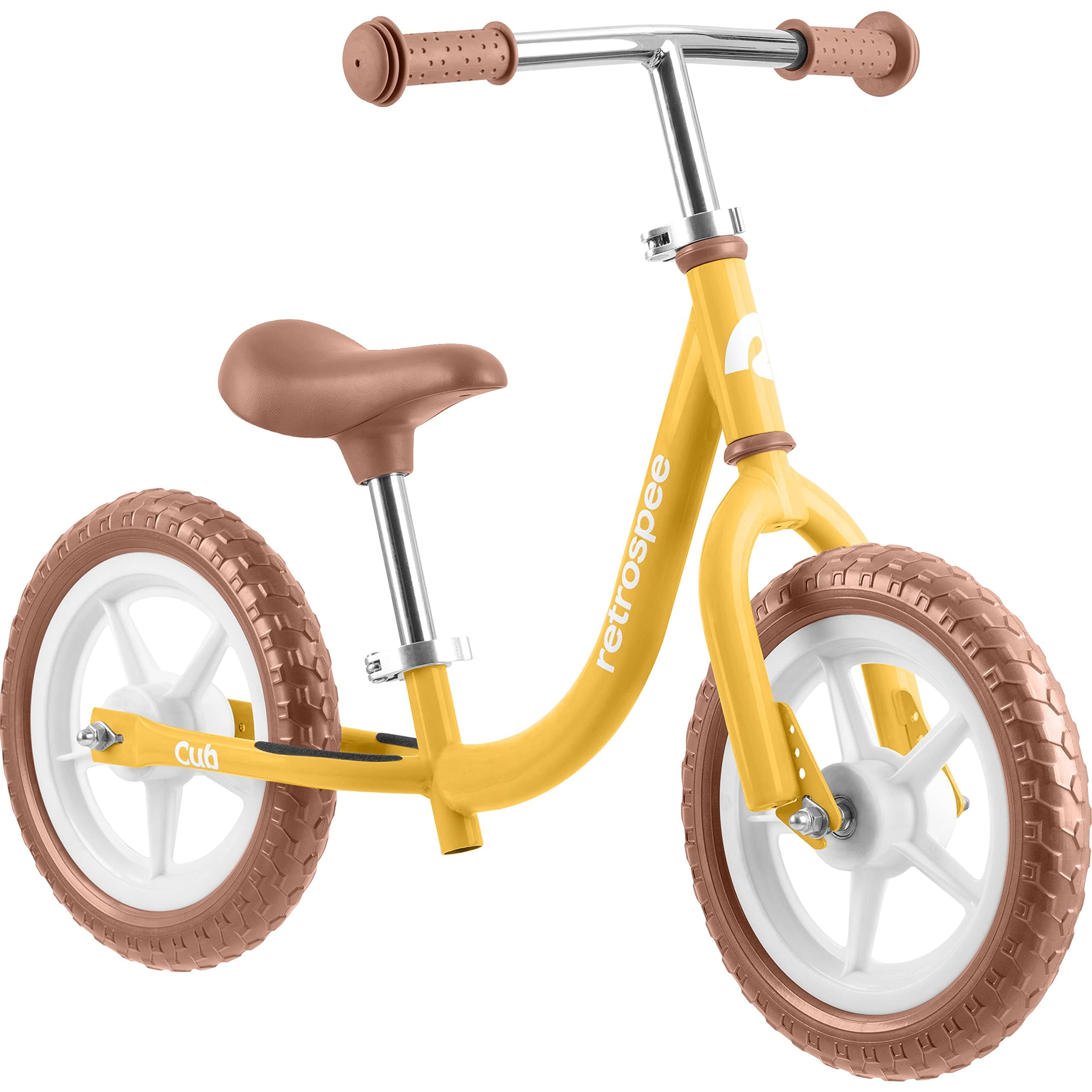 Cub Toddler Balance Bike for Ages 18 Months - 3 Years - 12in No-Pedal Beginner Bicycle with Adjustable Seat, Puncture-Proof Tires & Safe Low Frame Design