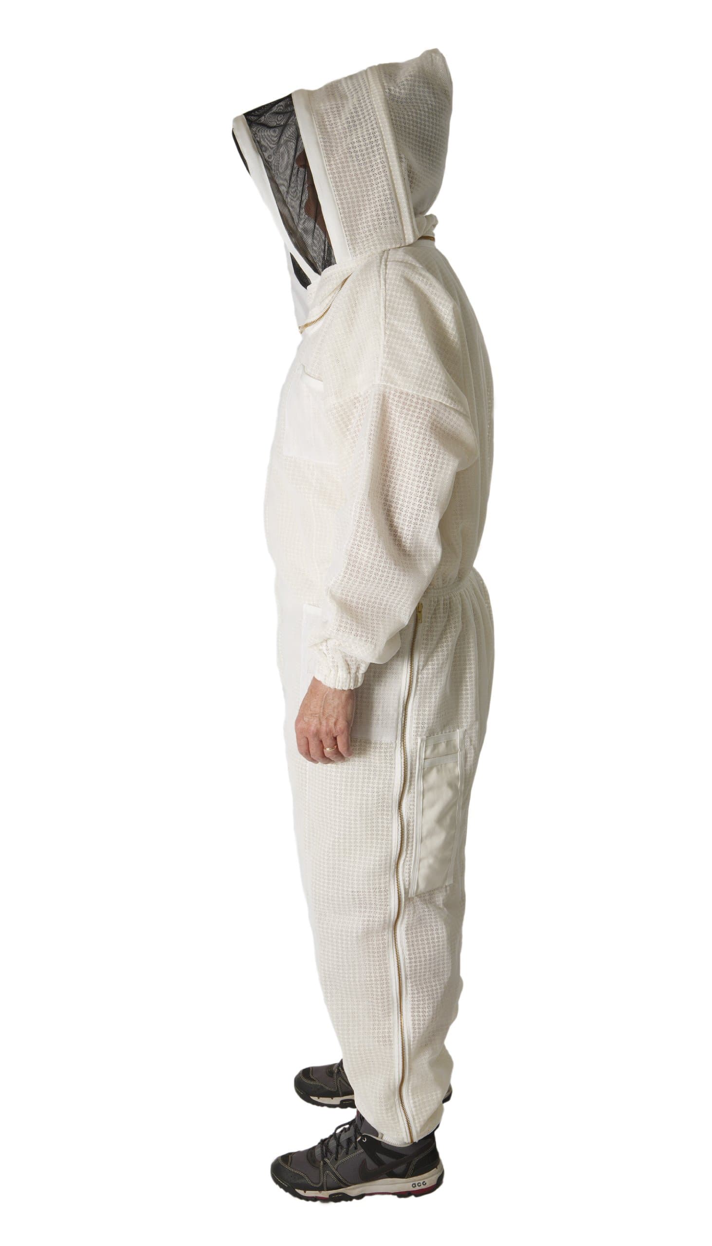 SUIT12_LARGE (TM) Beekeeping Suit with Veil, White