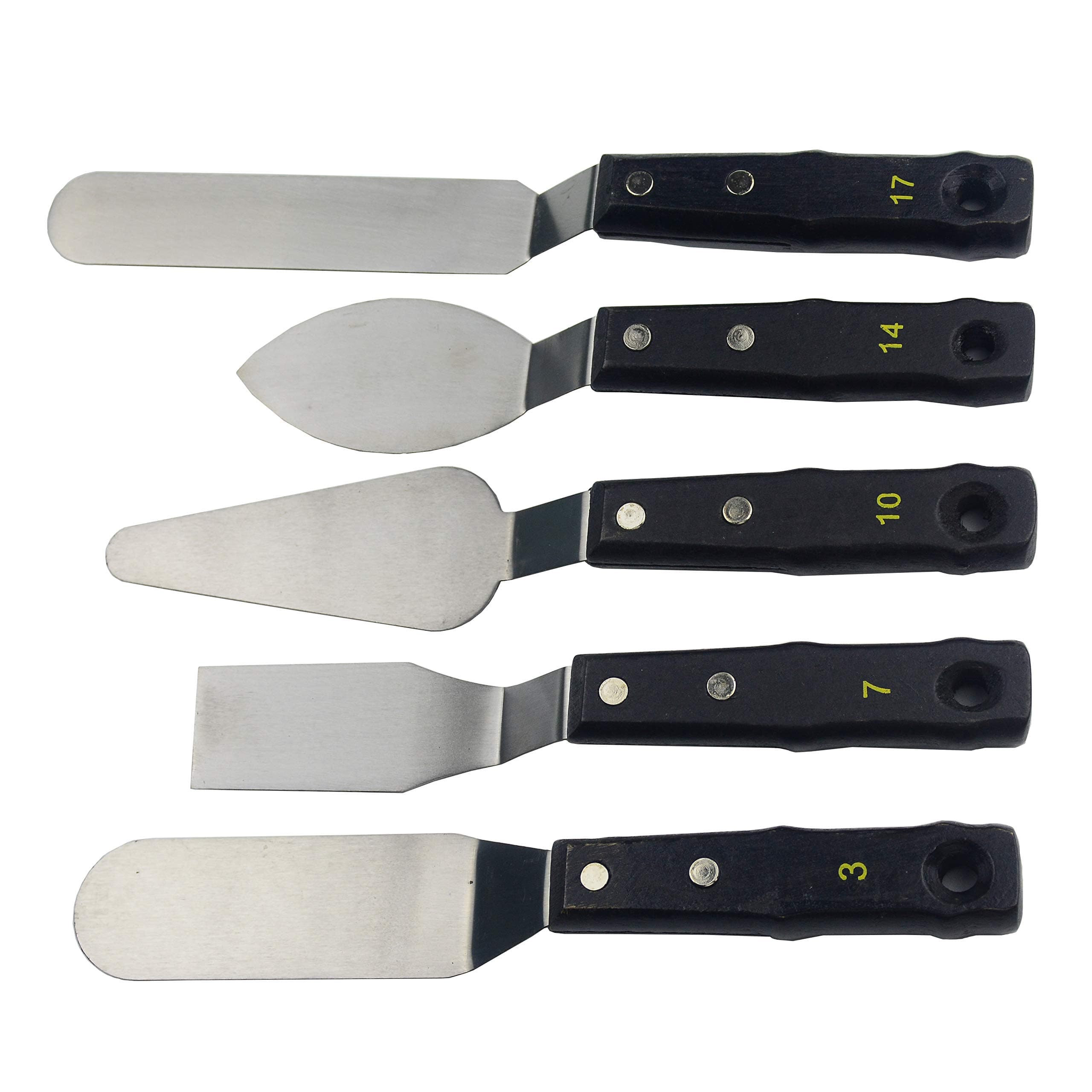 Large Painting Knife 5pcs by Acrylic Paint Knife with Stainless Steel Palette Knives for Artist Painting Supply