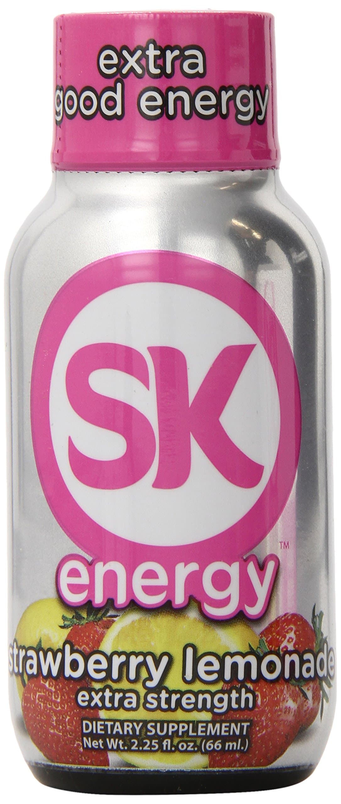 SK Energy Extra Strength Supplement, Strawberry Lemonade, 2.25 Ounce (Pack of 12)