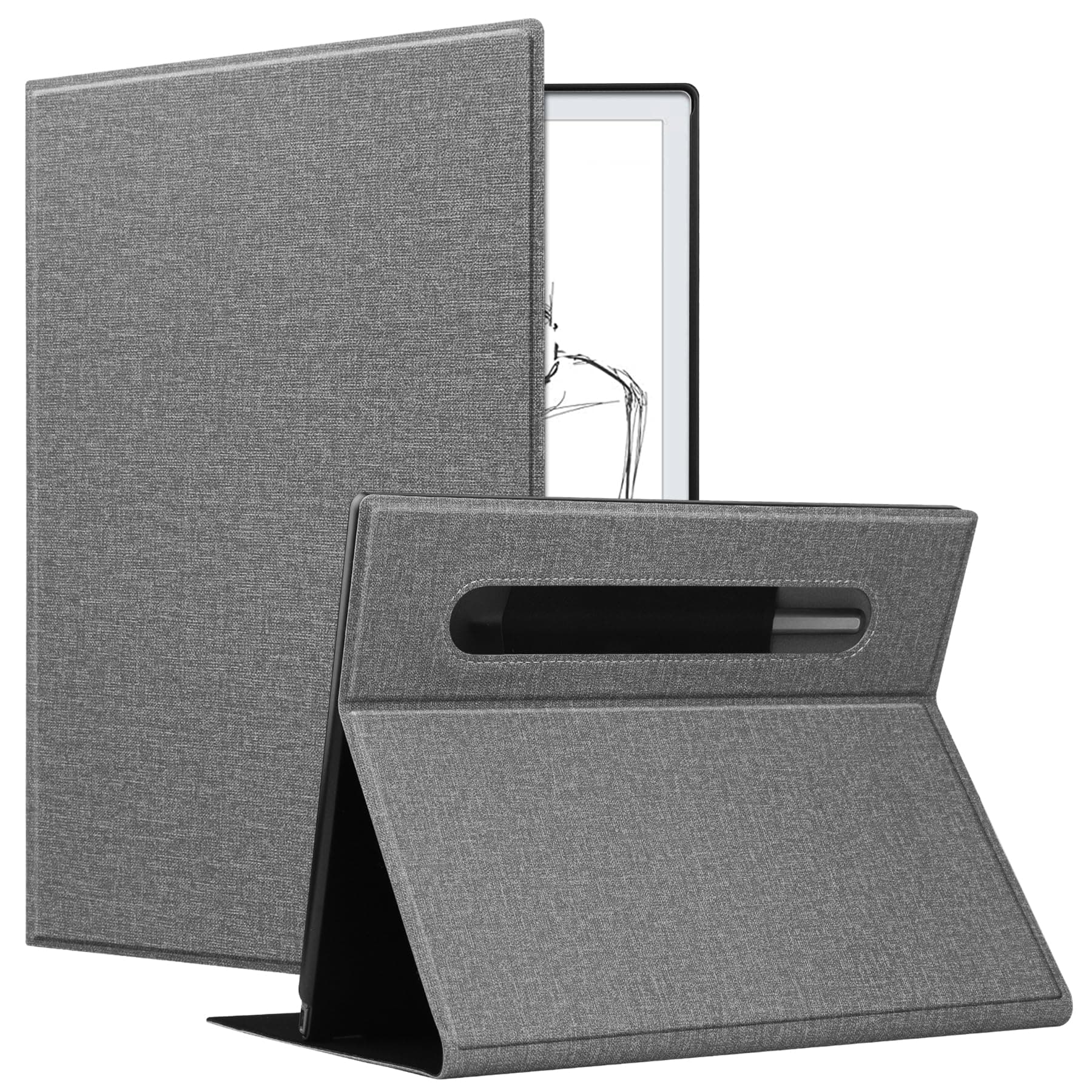 KuRoKo Slim Lightweight Book Folios Case Cover for Remarkable 2 10.3 inch Digital Paper(2020 Released) (LightGrey)