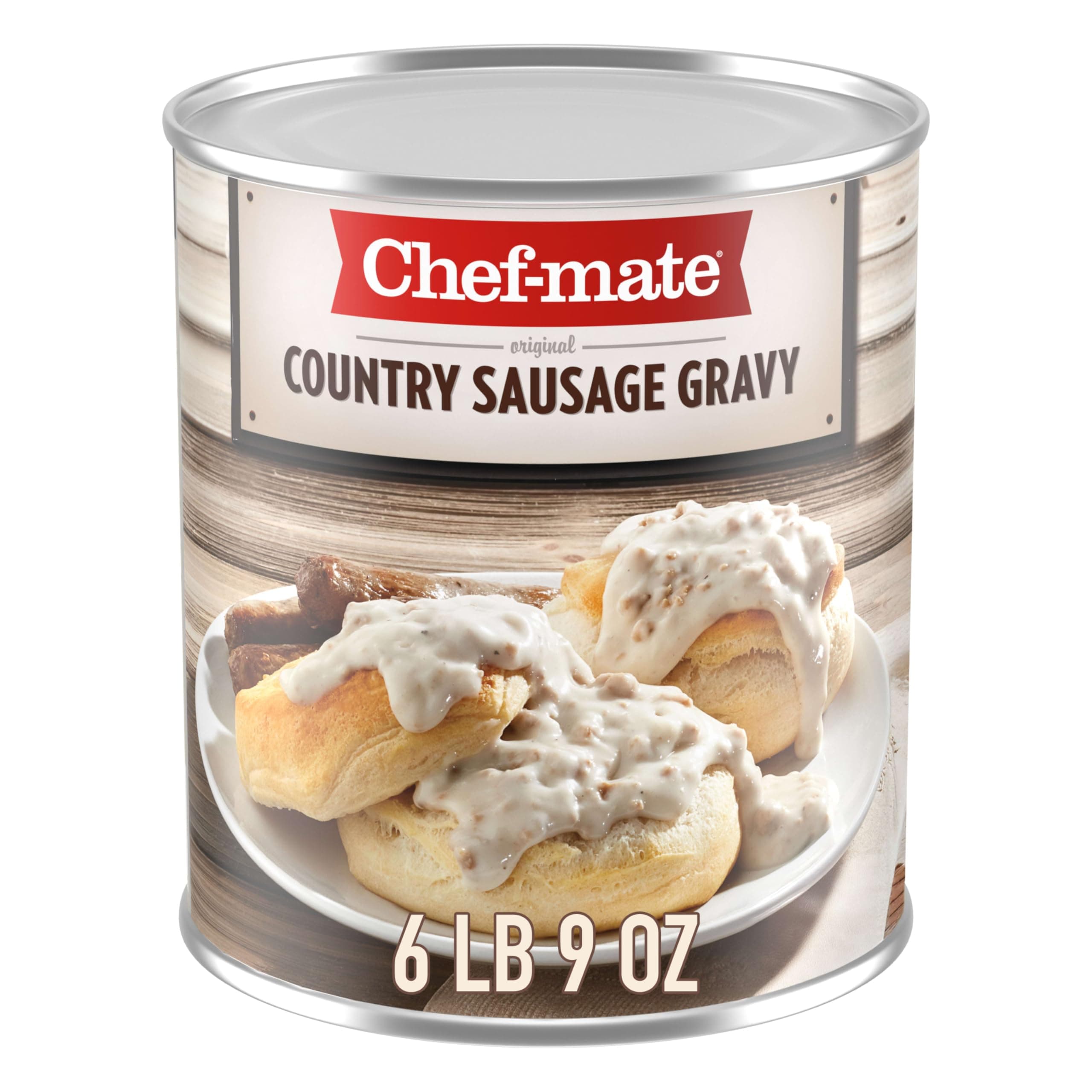 Country Sausage Gravy, Breakfast Sausage, Biscuits and Gravy, 6 lb 9 oz (#10 Can Bulk)