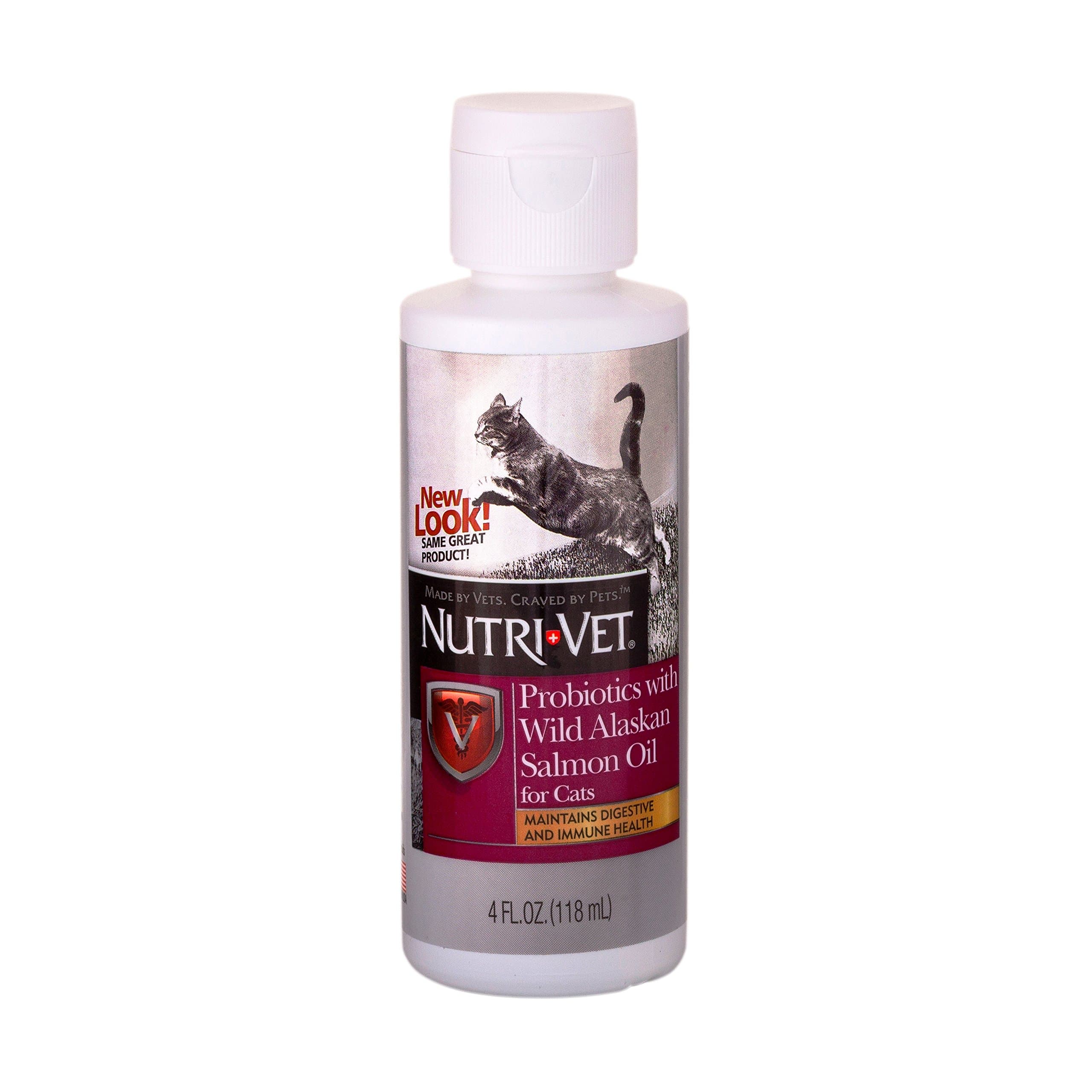 Nutri Vet 99849-6 Probiotics With Wild Alaskan Salmon Oil For Cats - 4 Oz