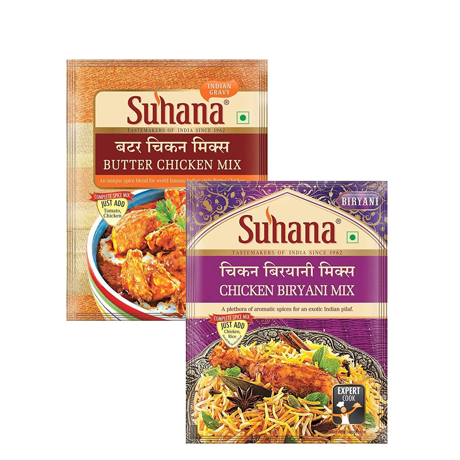 4 Pack of Butter Chicken Mix &4 Pack of Chicken Biryani Mix ( Combo of 8 )