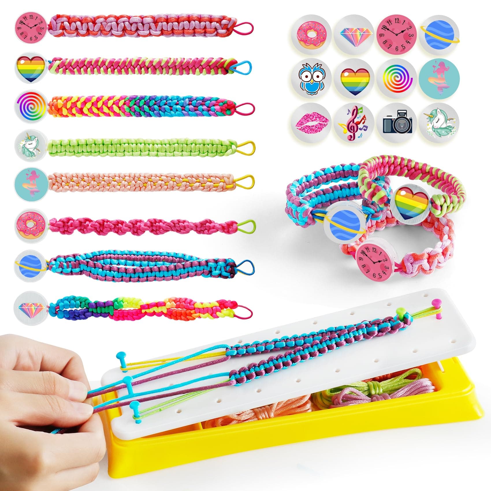 PREPOP Friendship Bracelet String Making Kits - Popular Toys for 7 8 9 10 11 12+ Year Old Girls, DIY Arts and Crafts Bracelets Maker Activities Supplies, Best Birthday Gifts Ideas Age 6-12 yr Girl