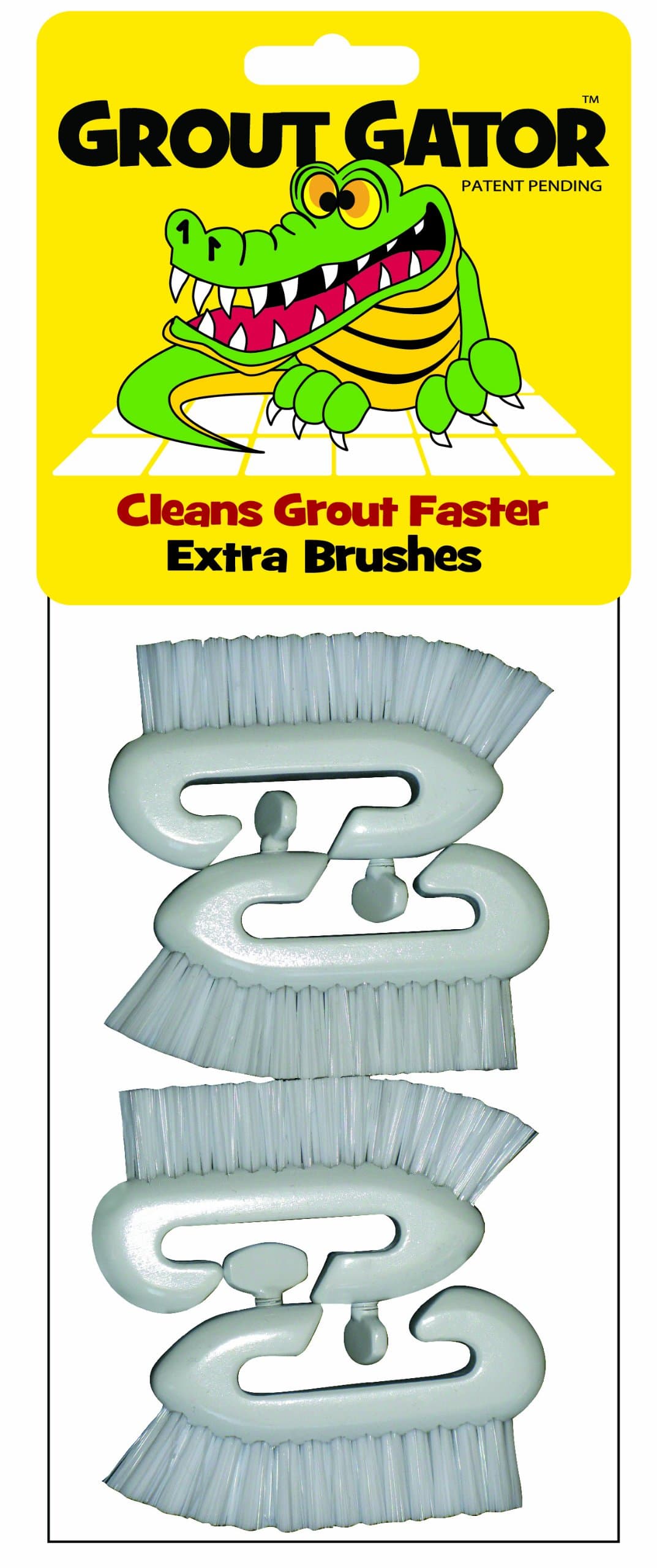 Grout Gator 4PACKBRHD Replacement Brush Heads, 4-Pack