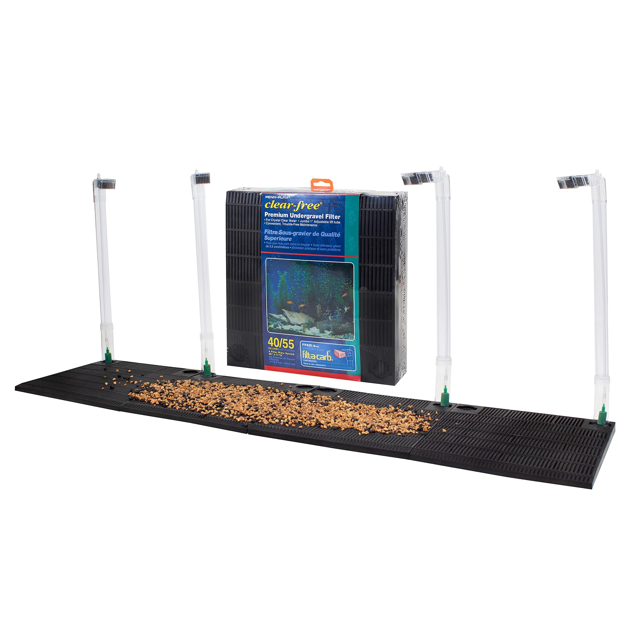 Under Gravel Filter System-For 40-55 Gallon Fish Tanks&Aquariums(Pack 2)