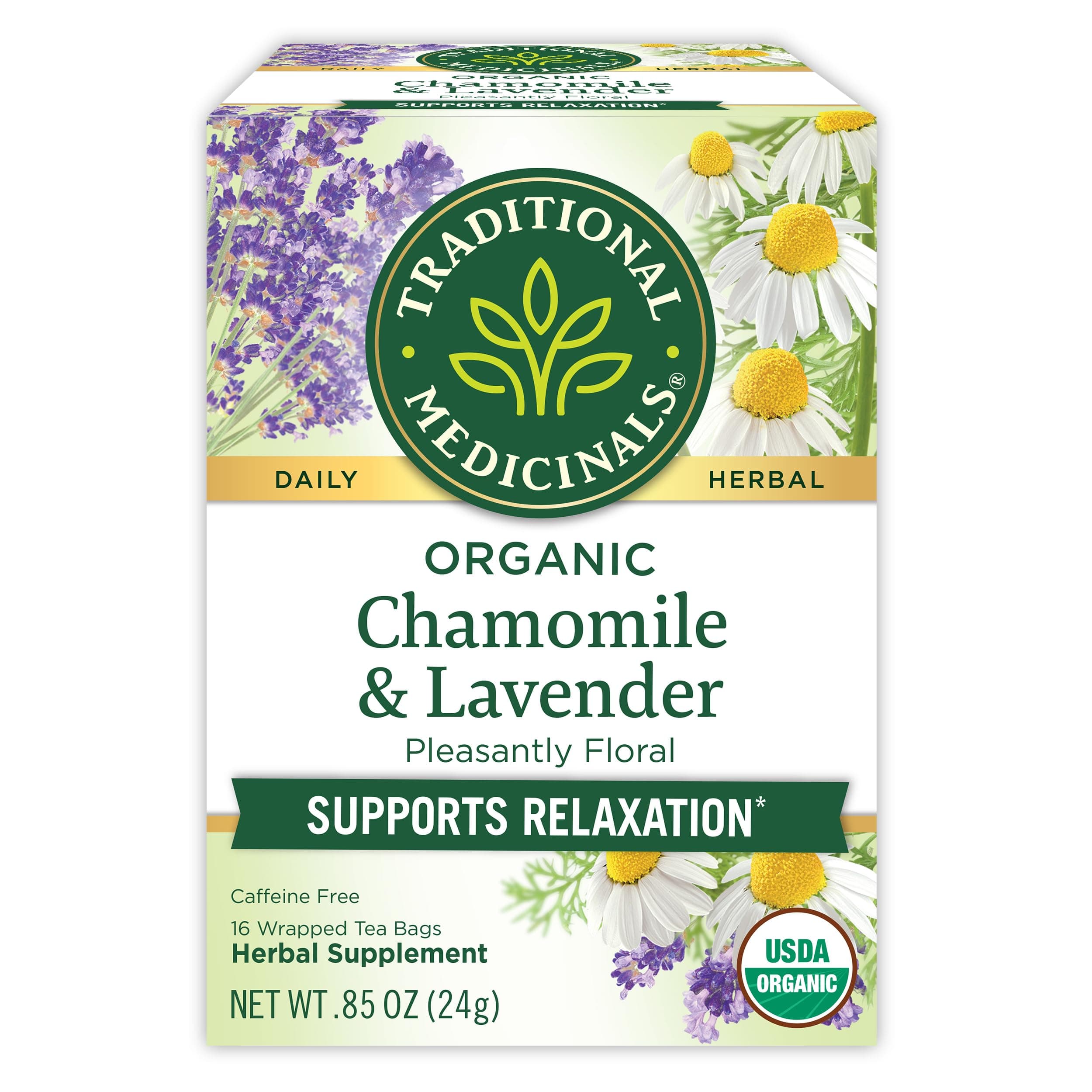 – Teas Organic Chamomile with LavenderTea Bags, 16 Count