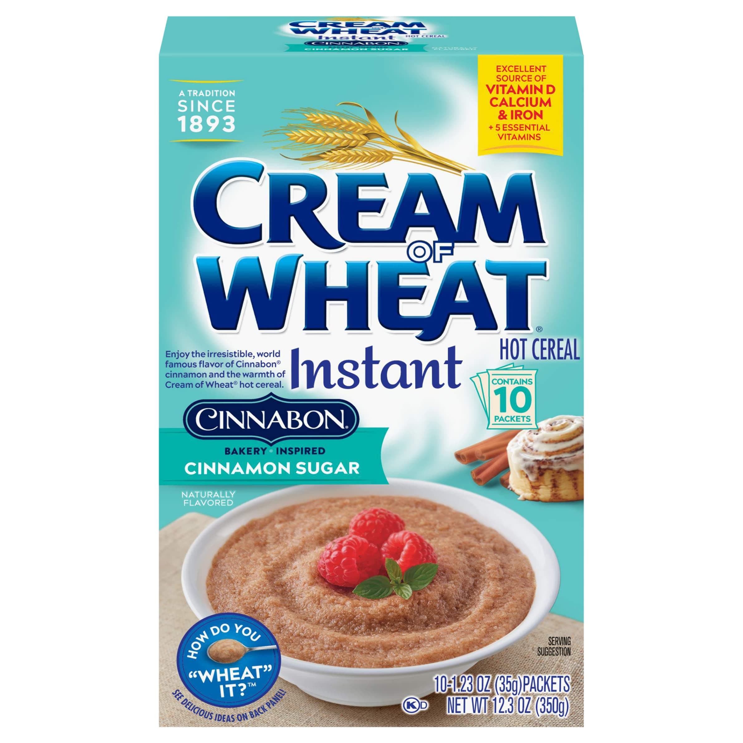 Instant Hot Cereal, Cinnabon, 1.23 Ounce, 10 Packets