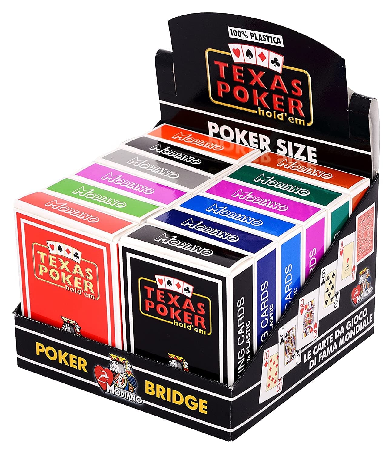 Poker stuff India Modiano Plastic Casino Playing Cards -Italy (Jumbo Index,Pack of 12)