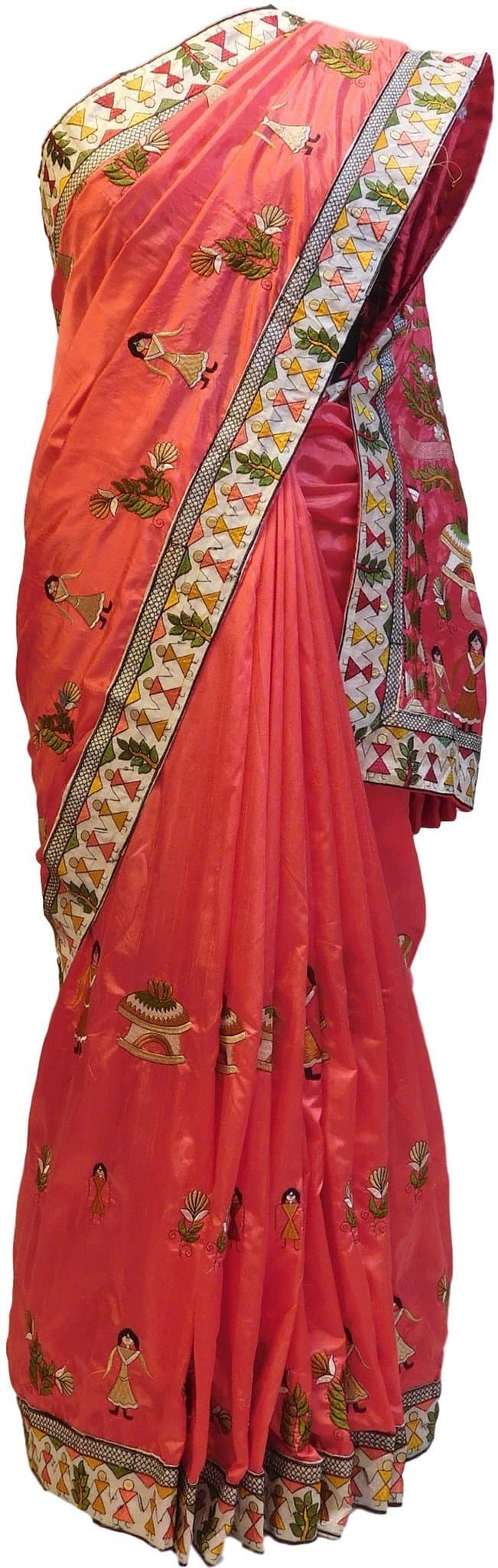 SMSAREE Red Designer Silk Saree AZSAC161