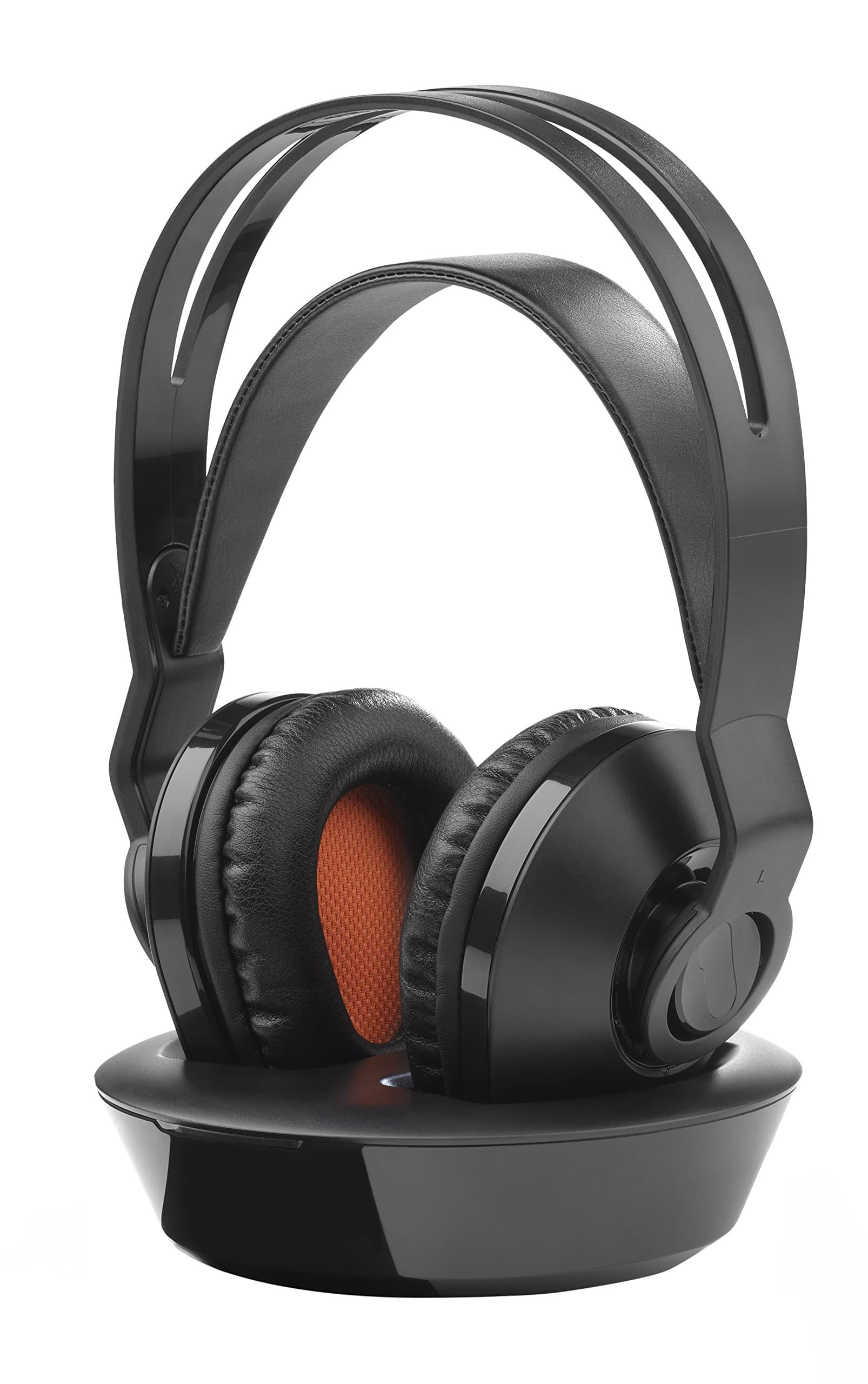 One For All HP1030 Rechargable Wireless TV Headphones with self-adjusting headband (Over-Ear for TV/Music/PC) -with Voice Clear Technology integrated -Black