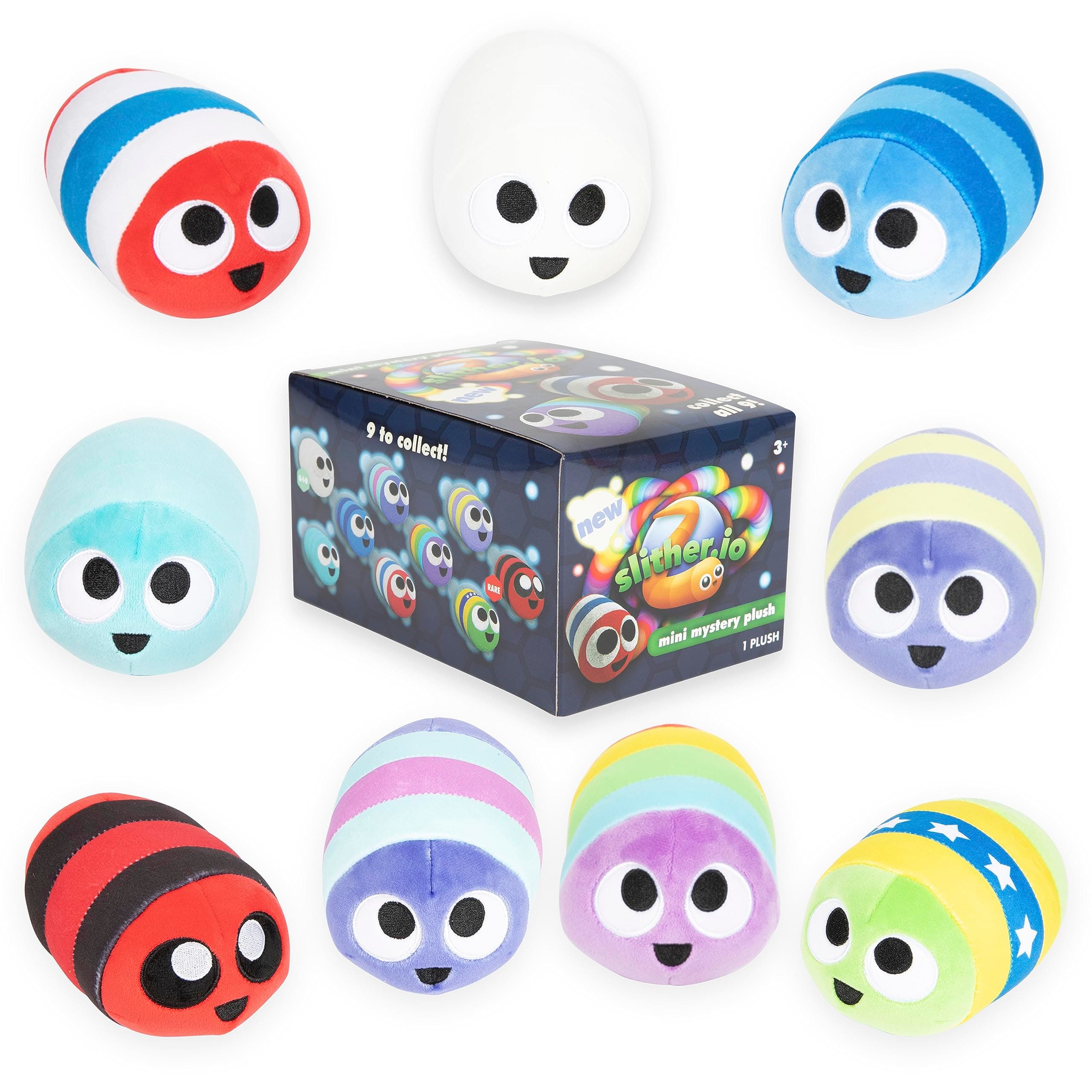 Slither.io Mini Mystery Plush, Collectible Blind Box Mini Plush, Officially Licensed Merch