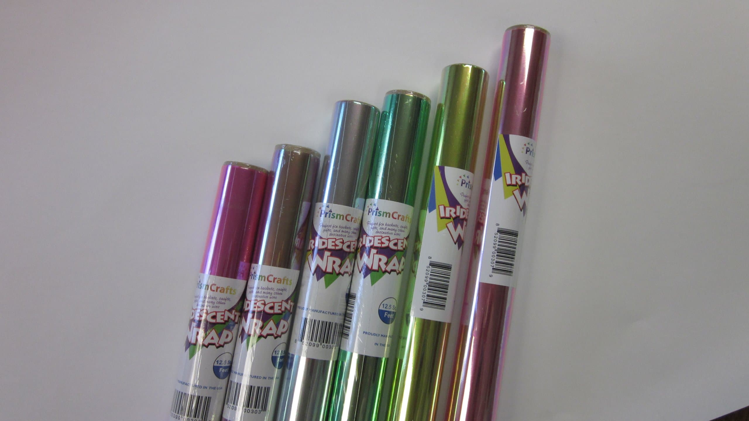 Iridescent Wrap - Assorted Colors - 6 Pack - Six Rolls of 30" X 5'