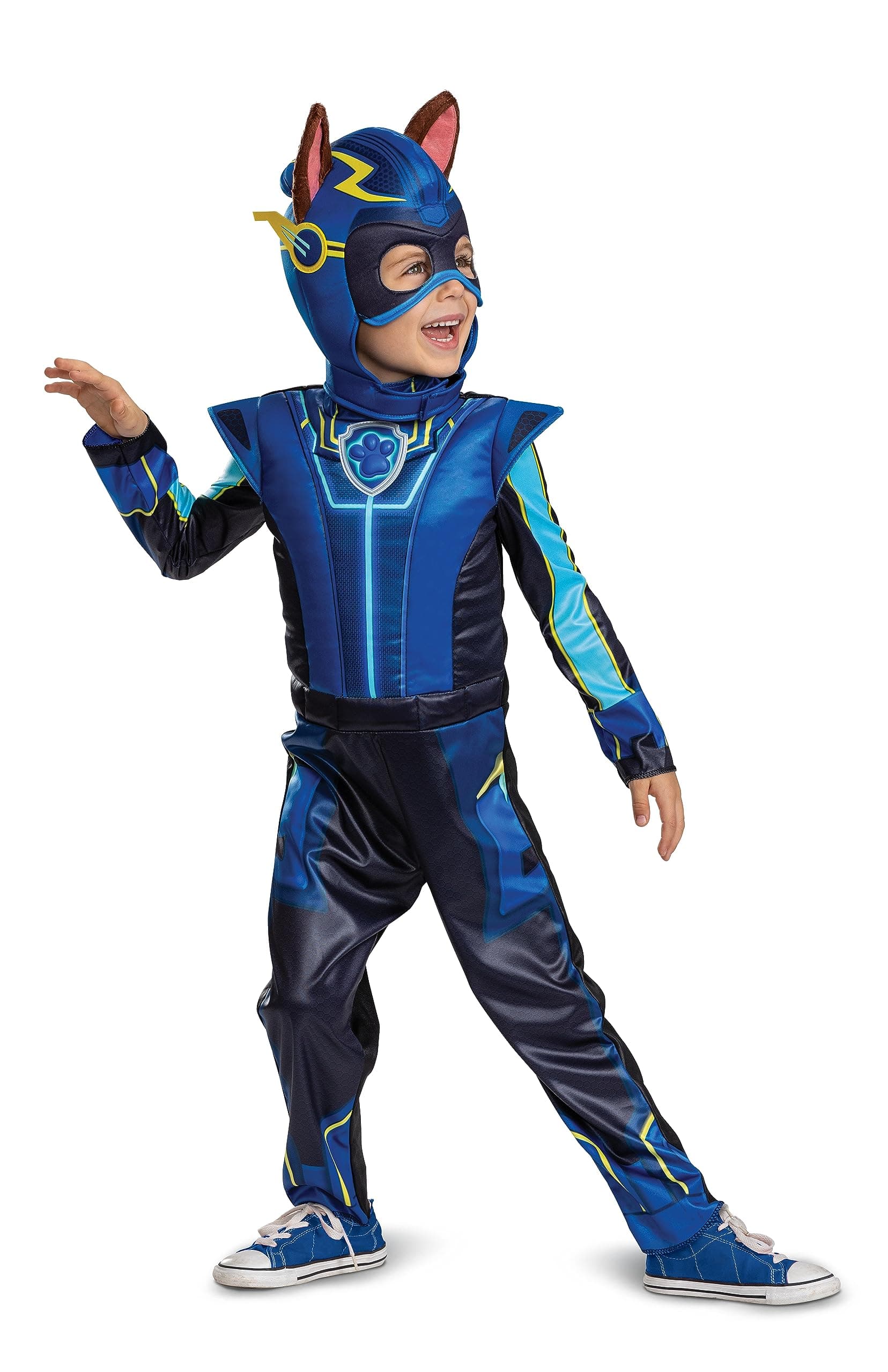Chase Deluxe Toddler Costume, Official Paw Patrol Halloween Outfit with Armor and Headpiece for Kids