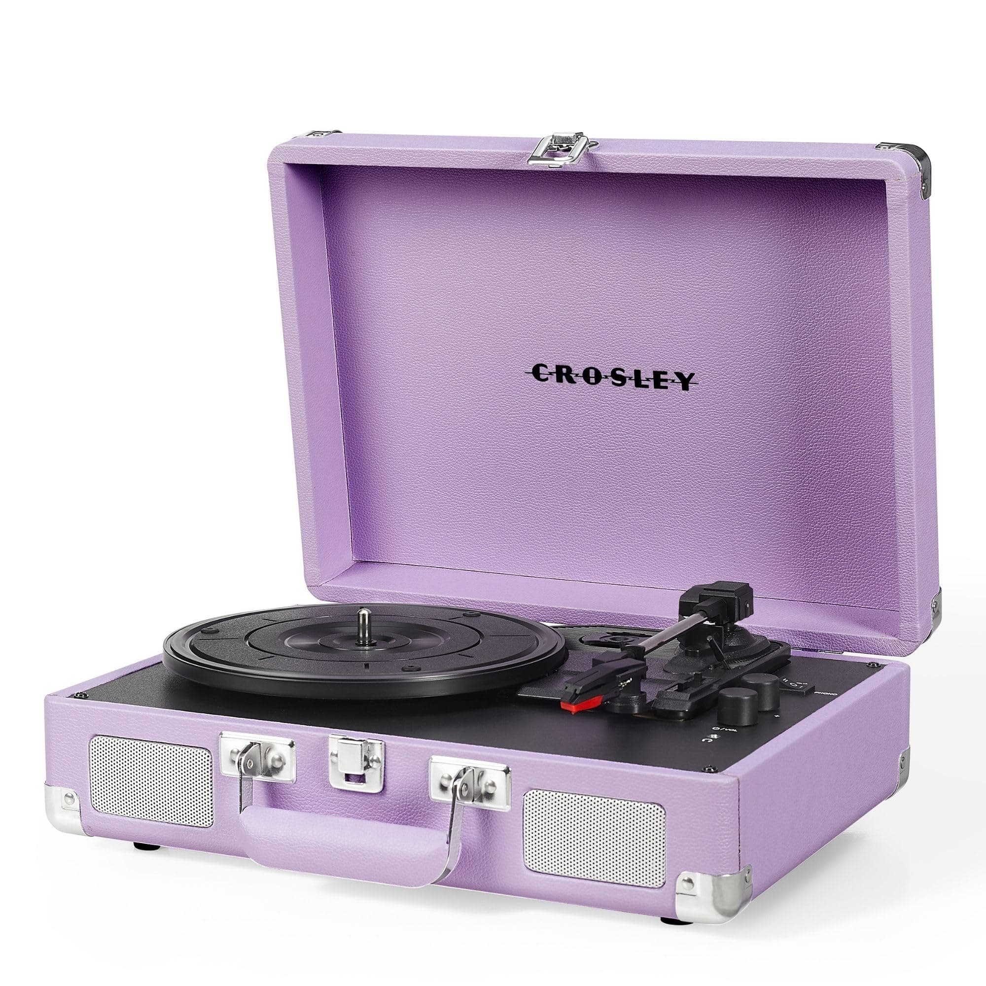 CR8005F-LN Cruiser Plus Vintage 3-Speed Bluetooth in/Out Suitcase Vinyl Record Player Turntable, Lavender