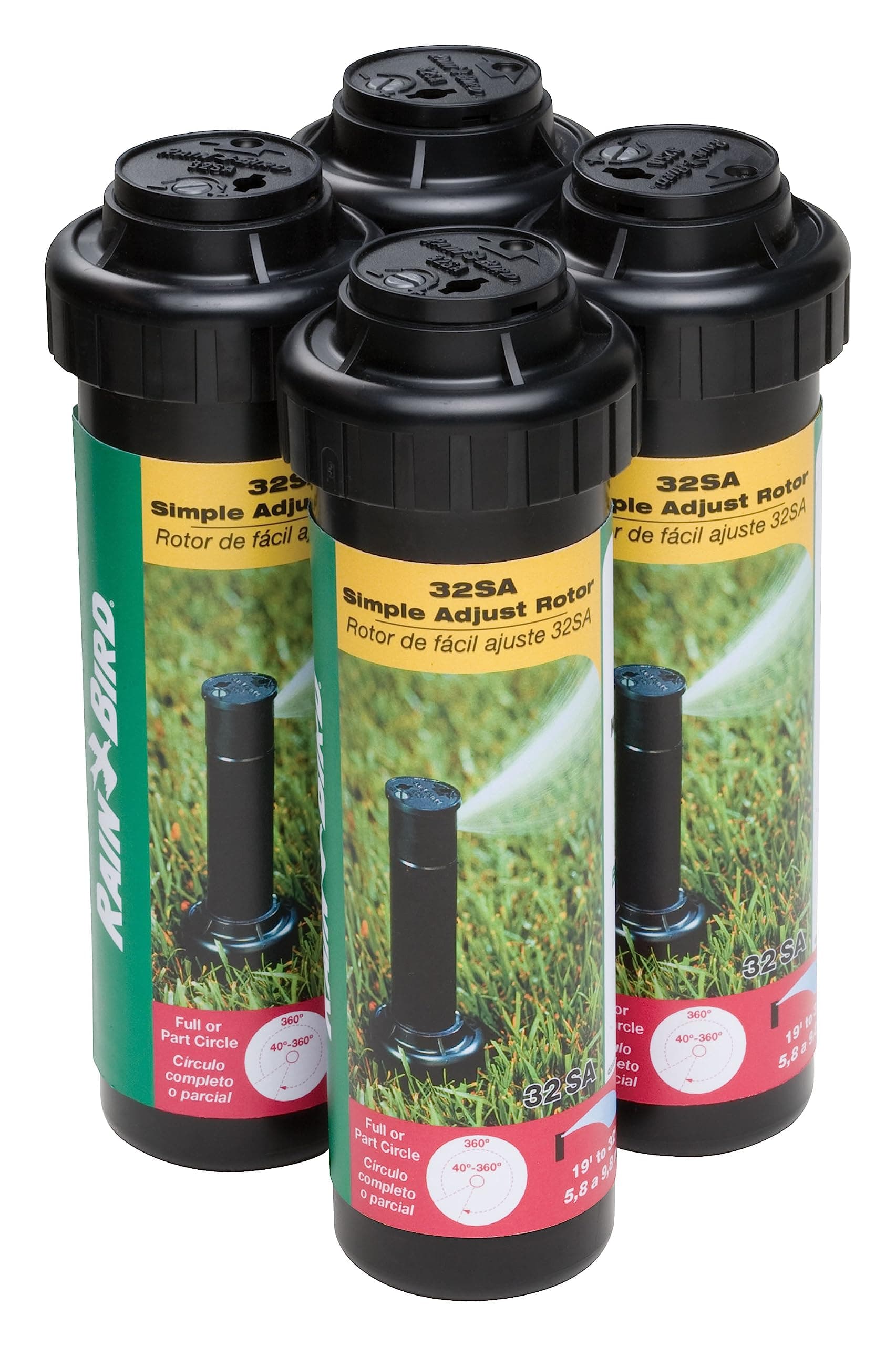 32SA/4PKS Simple Adjust 32SA Gear Drive Rotor, Adjustable 40° - 360° Pattern, 19' - 32' Spray Distance, 4-Pack