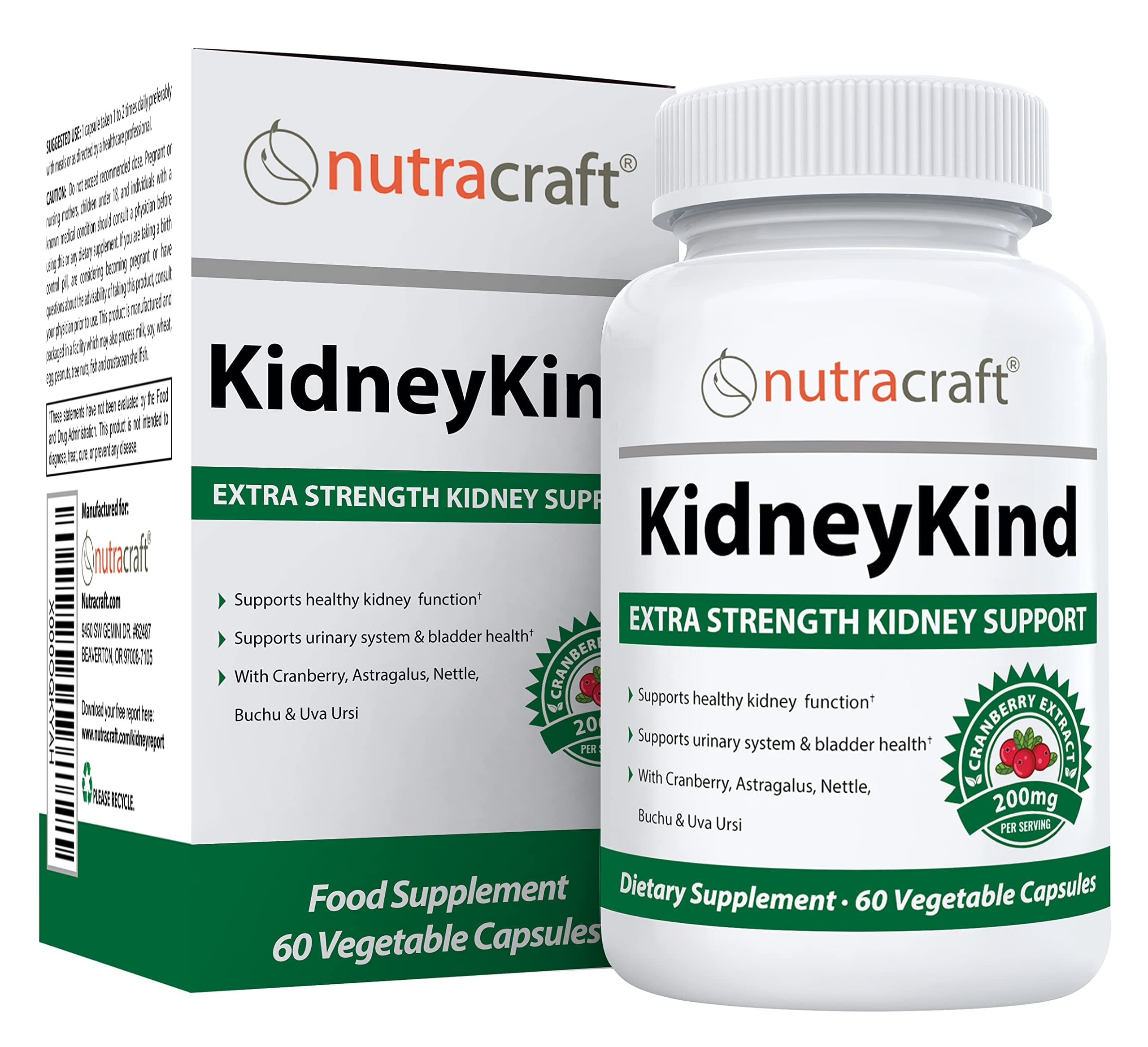 1 Kidney Cleanse, Detox and Support Formula - All Natural Herbal Kidney and Bladder Care Supplement to Help with Kidney and Urinary Health - With Buchu, Birch, Gravel Root, Juniper, Uva Ursi, Cranb...