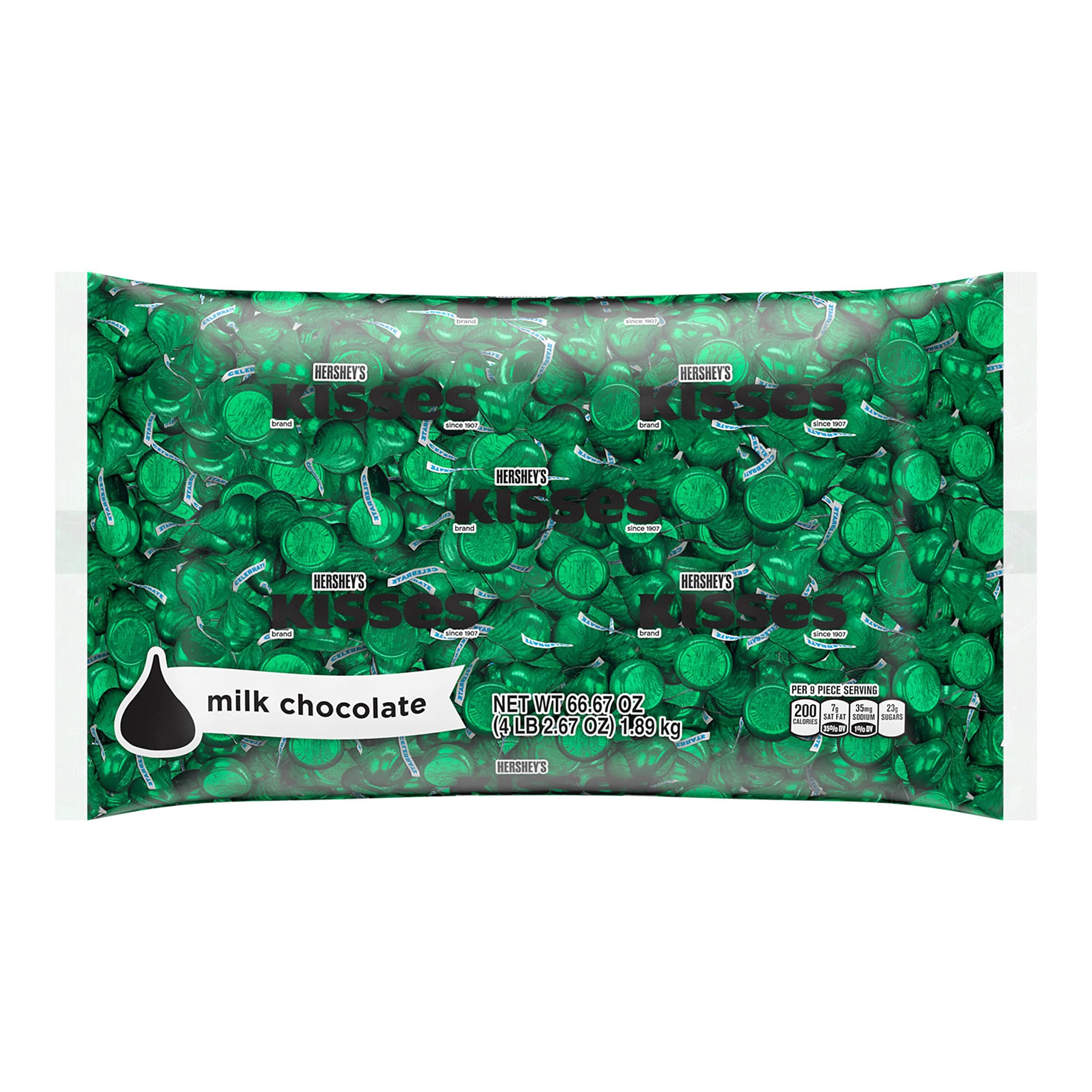 HERSHEY'S KISSES Milk Chocolate Candy Bulk Bag, 66.67 oz