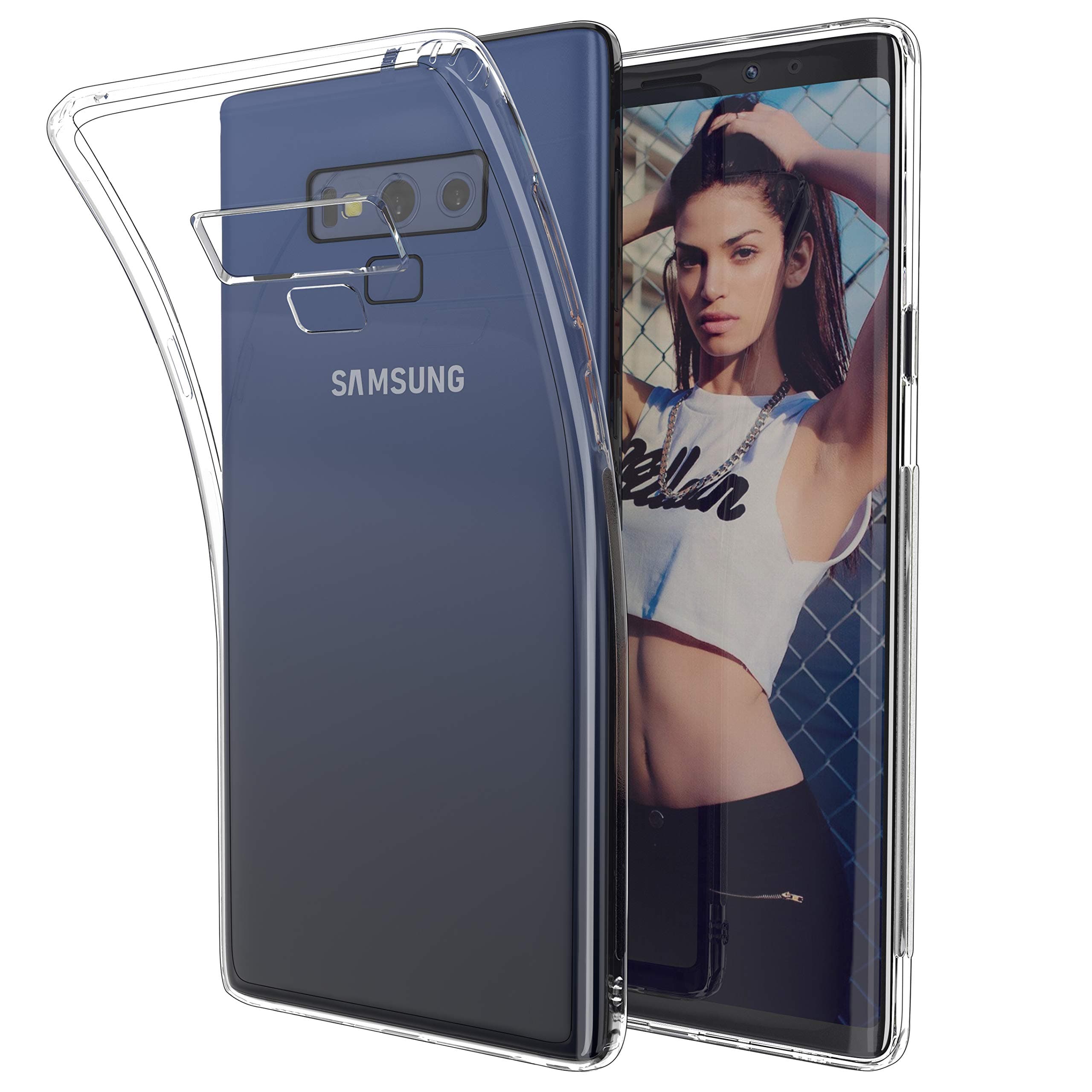 for Galaxy Note 9 Case Slim Thin Silicone Soft Skin Flexible TPU Gel Rubber Anti-Scratch Shock Absorption Protective Case Cover for Samsung Galaxy Note 9 (Crystal Clear)