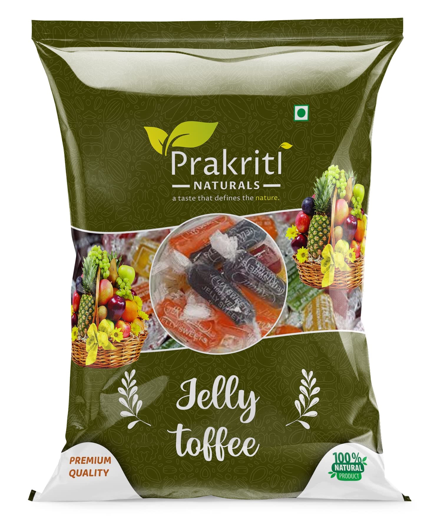 Prakriti Naturals® Jelly Soft Candy | Jelly Toffee | Colourful Jelly | Jelly Candy | Jelly Chocolate (200 Grams)