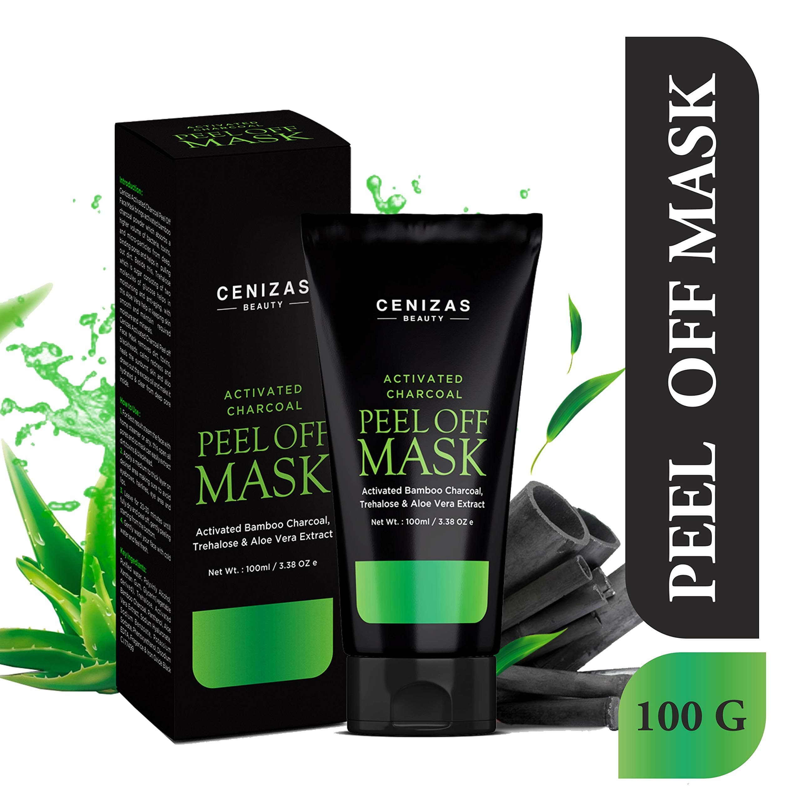 Cenizas Charcoal Peel-Off Mask - Deep skin cleansing 100g