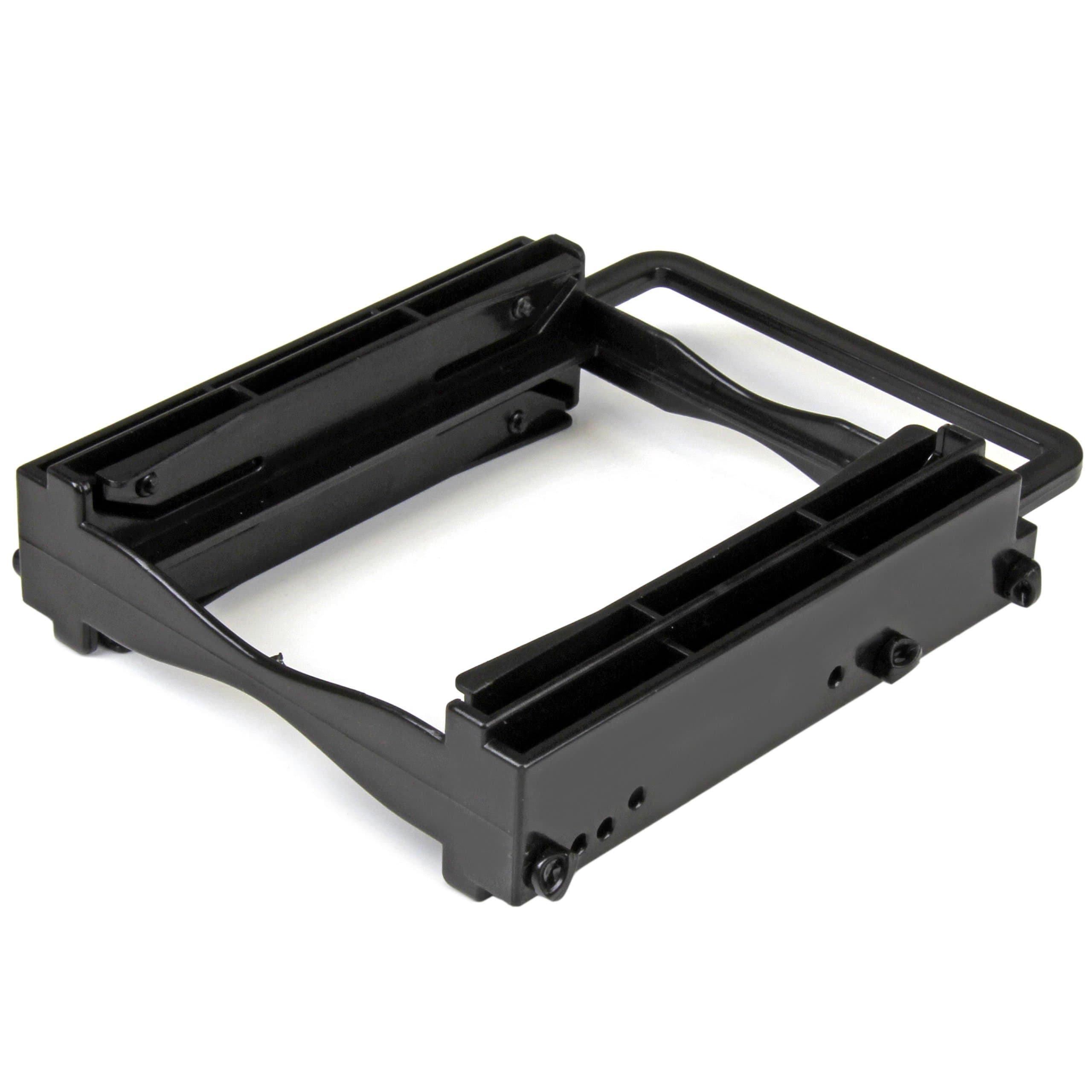 StarTech.com Dual 2.5" SSD/HDD Mounting Bracket for 3.5? Drive Bay - Tool-Less Installation - 2-Drive Adapter Bracket for Desktop Computer (BRACKET225PT), Black