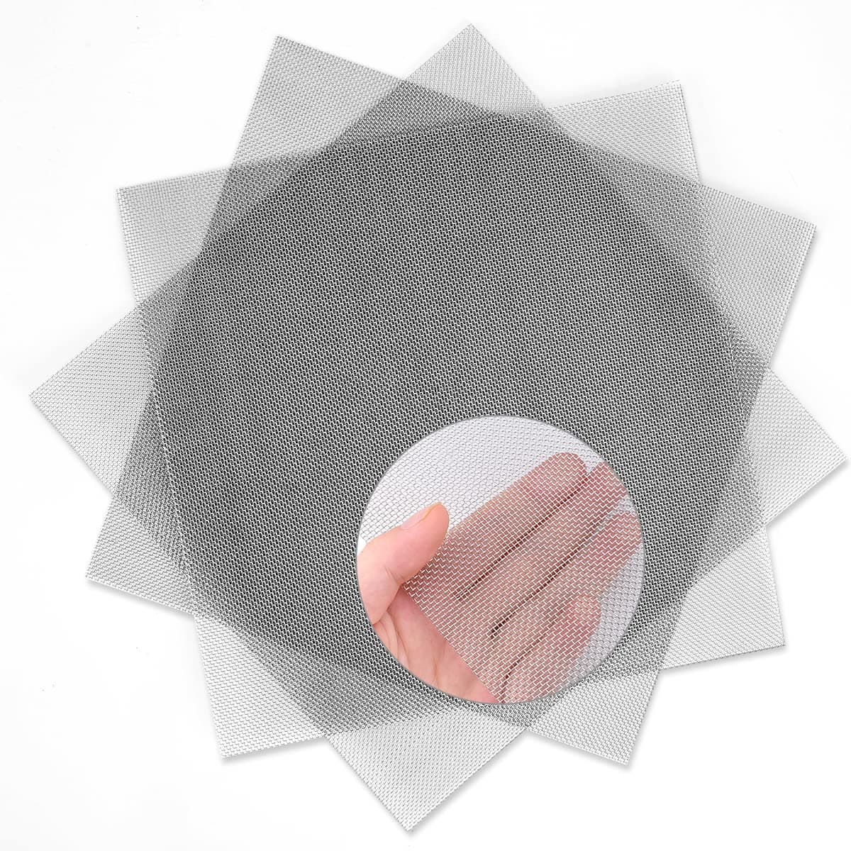 3PACK 20 Steel Mesh Screen 11”X11”(280mmX280mm), Woven Wire 304 - Never Rust 1mm Hole Keep Rodent Out or Make Any Shapes by Valchoose