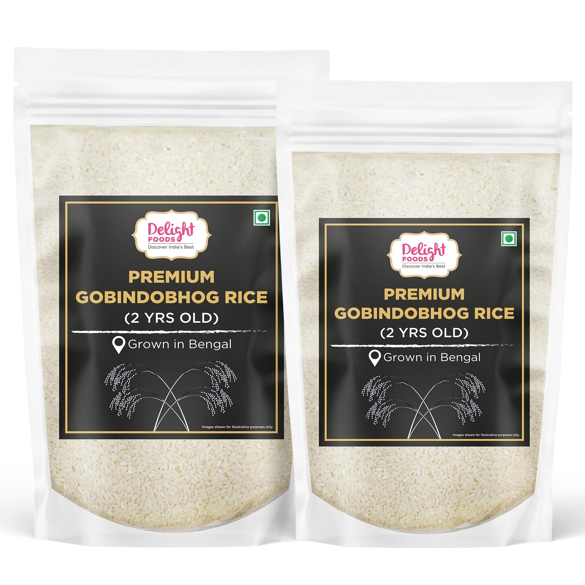 Premium Gobindobhog Rice Bengali, 1.7Kg (Set of 2 Packs - 1kg + 700g) | 2years Old Aged | Pure Aromatic Short Grain Rice | Grown in Bengal | Ideal for Payesh/Kheer, Biryani & Pulao
