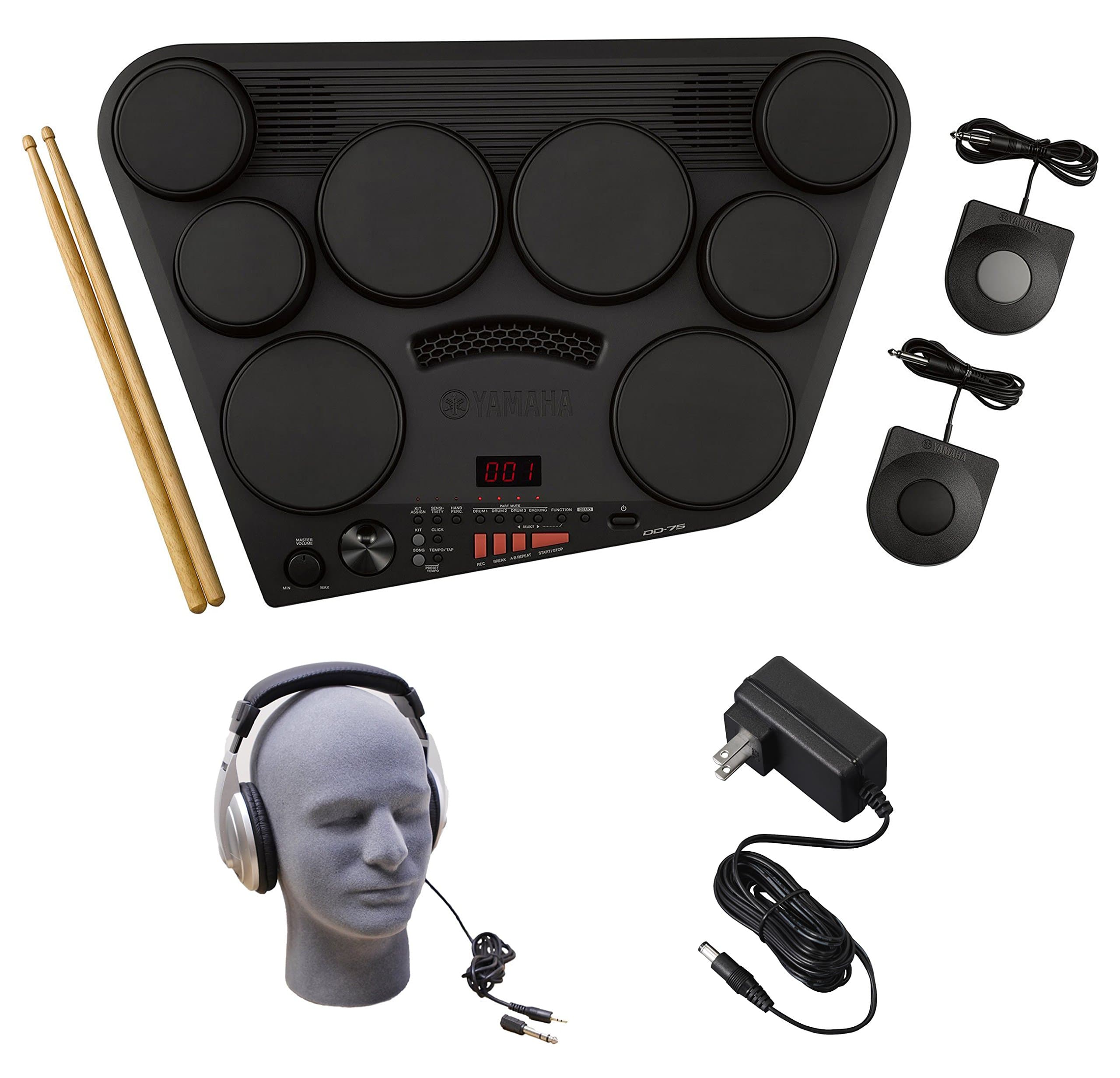 DD-75 Portable Digital Drums Package with Headphones & Power Supply