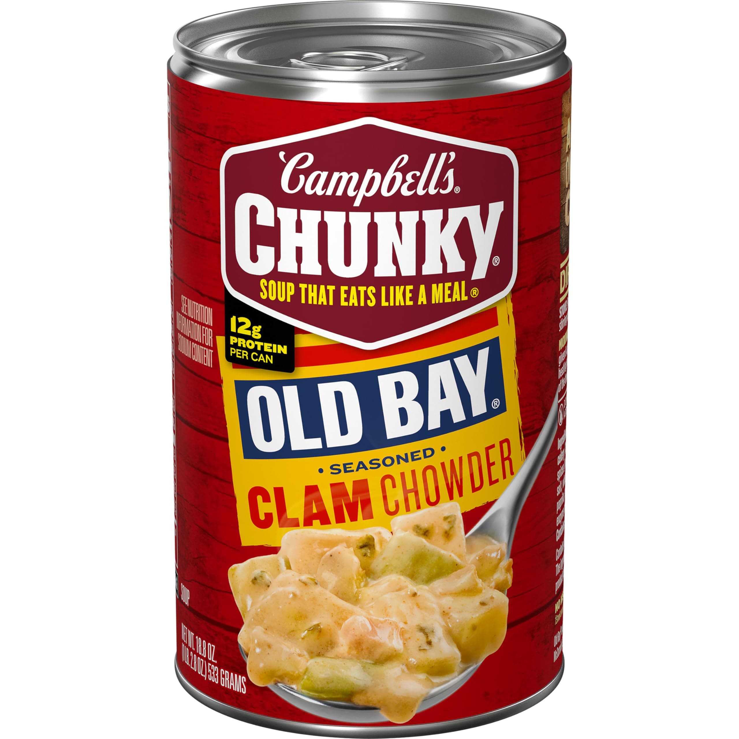 Campbell's Chunky Soup, Old Bay Seasoned Seafood Soup, 18 Ounce Tin