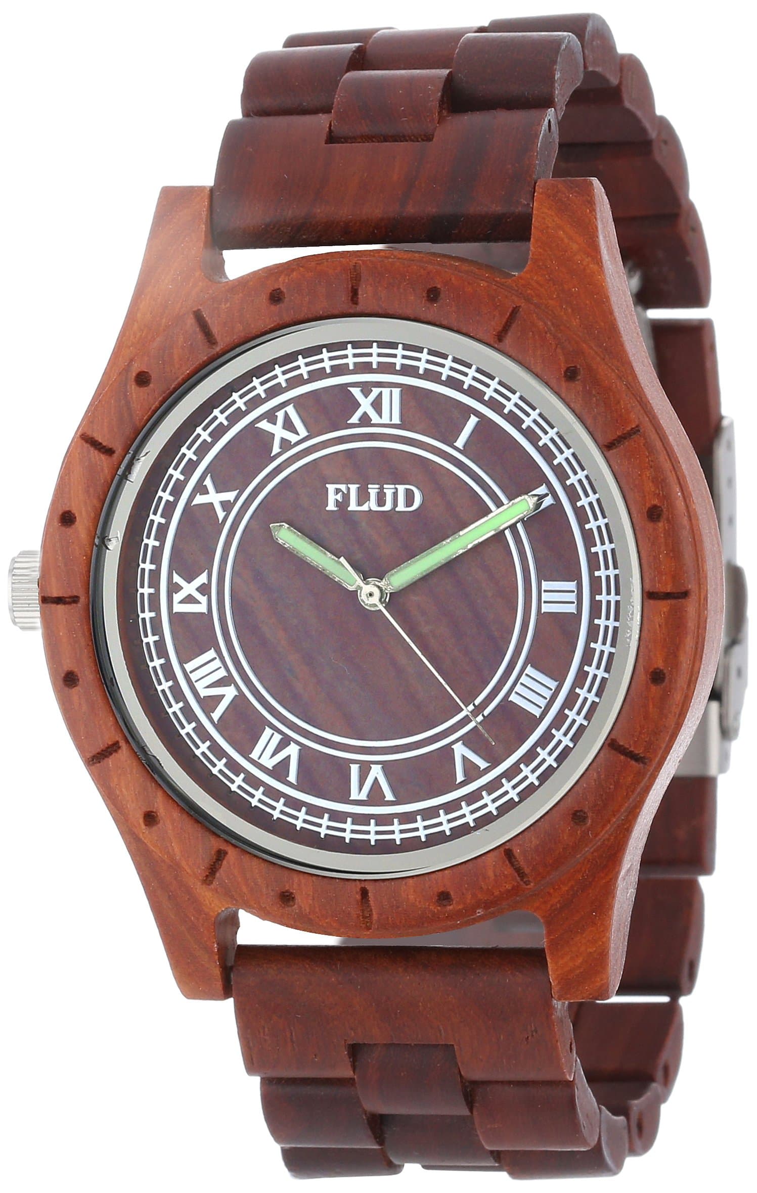 Flud Men's BBN028 The Big Ben Wooden Analog Red Wood Watch