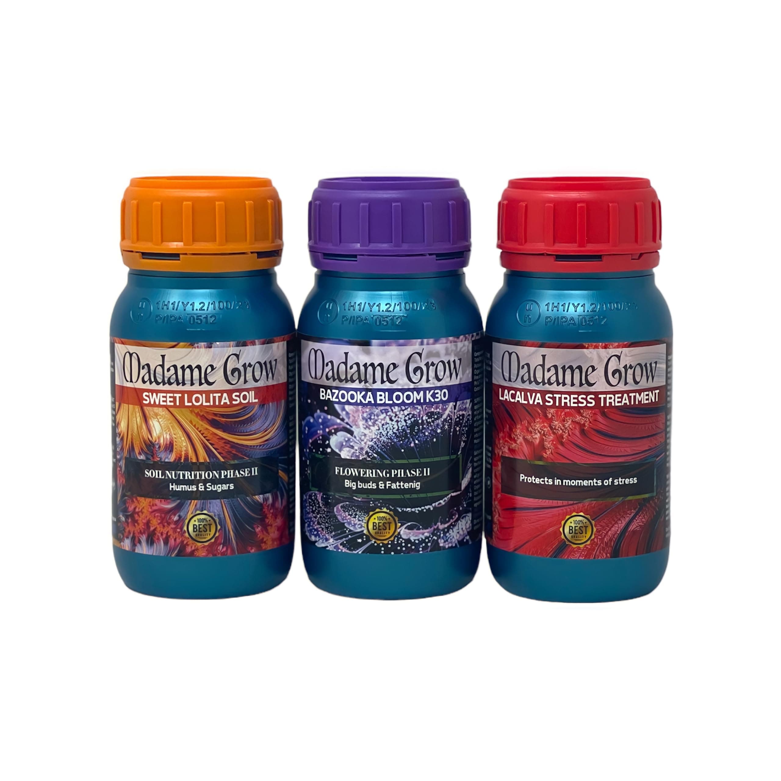 MADAME GROW / Kit PHANTER - Kit of Organic Fertilizers Energy, Protection and Fattening for your Plant, Ideal combination for protected and abundant Harvest (3x250ml)