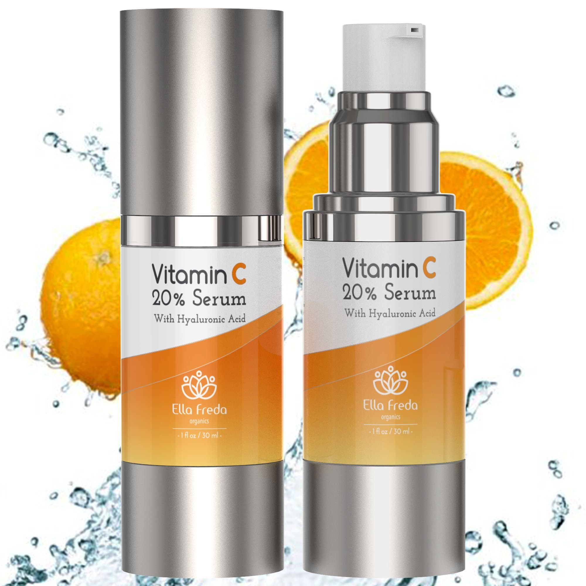 Vitamin C Topical Face Serum with Hyaluronic Acid - Hydration, Skin Tone Evener, Facial Serum Moisturizing Skincare For Brighter Skin and Face 1 oz.