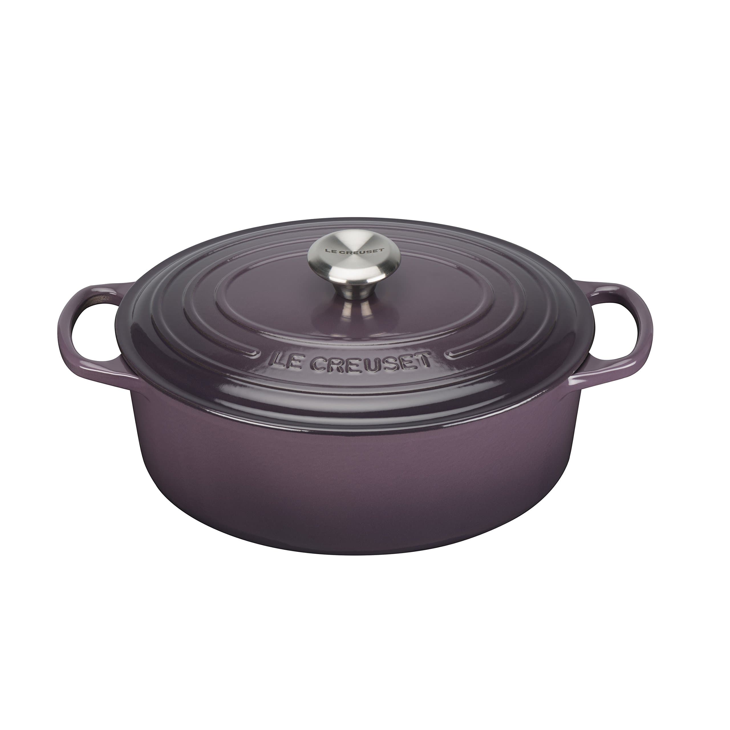 Le Creuset Cast Iron Signature Oval Casserole, 29cm, Cassis, 29 cm