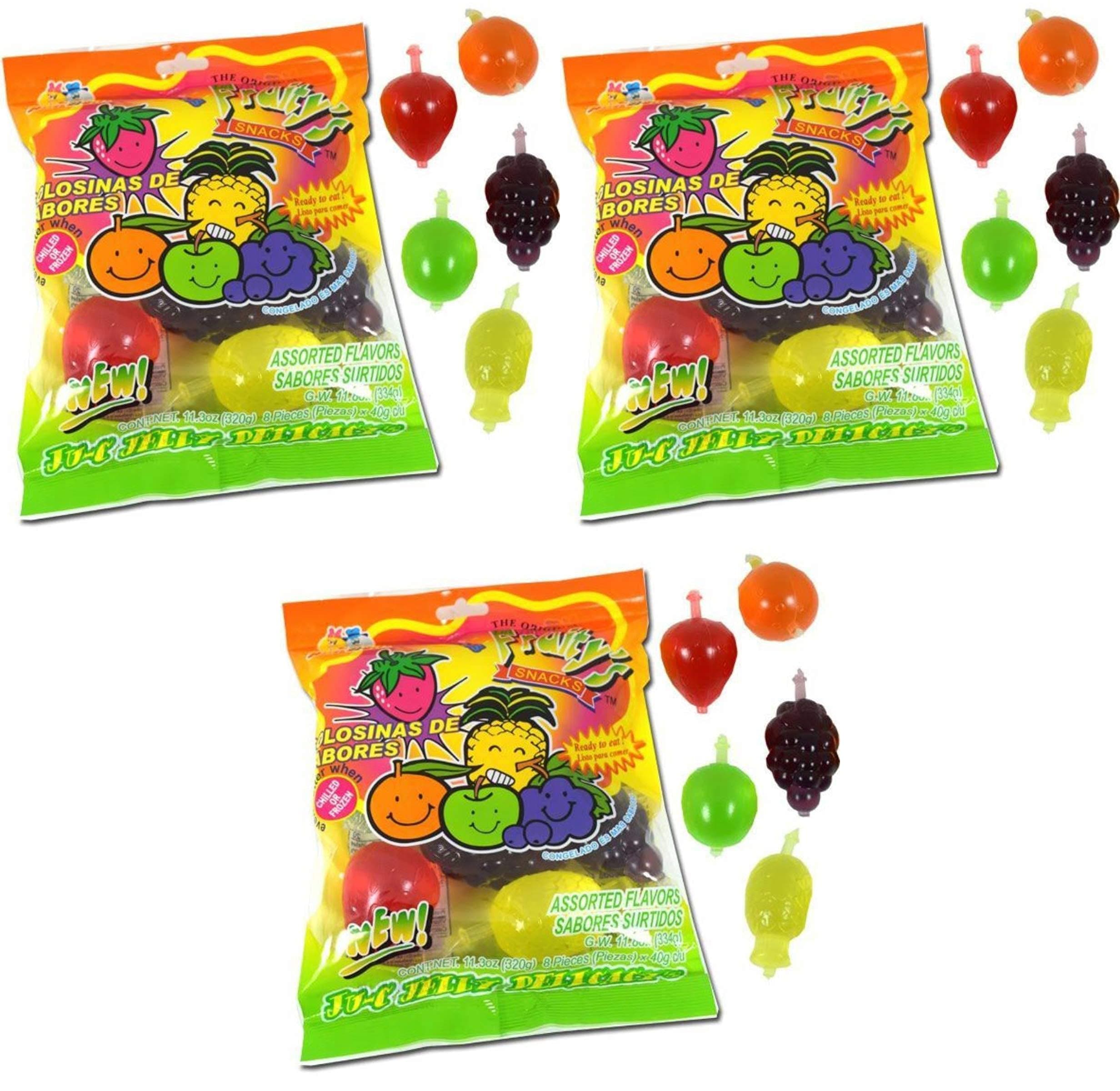 Din Don Fruity's JU-C Jelly Fruit Snacks, 2 pack - 3 Count