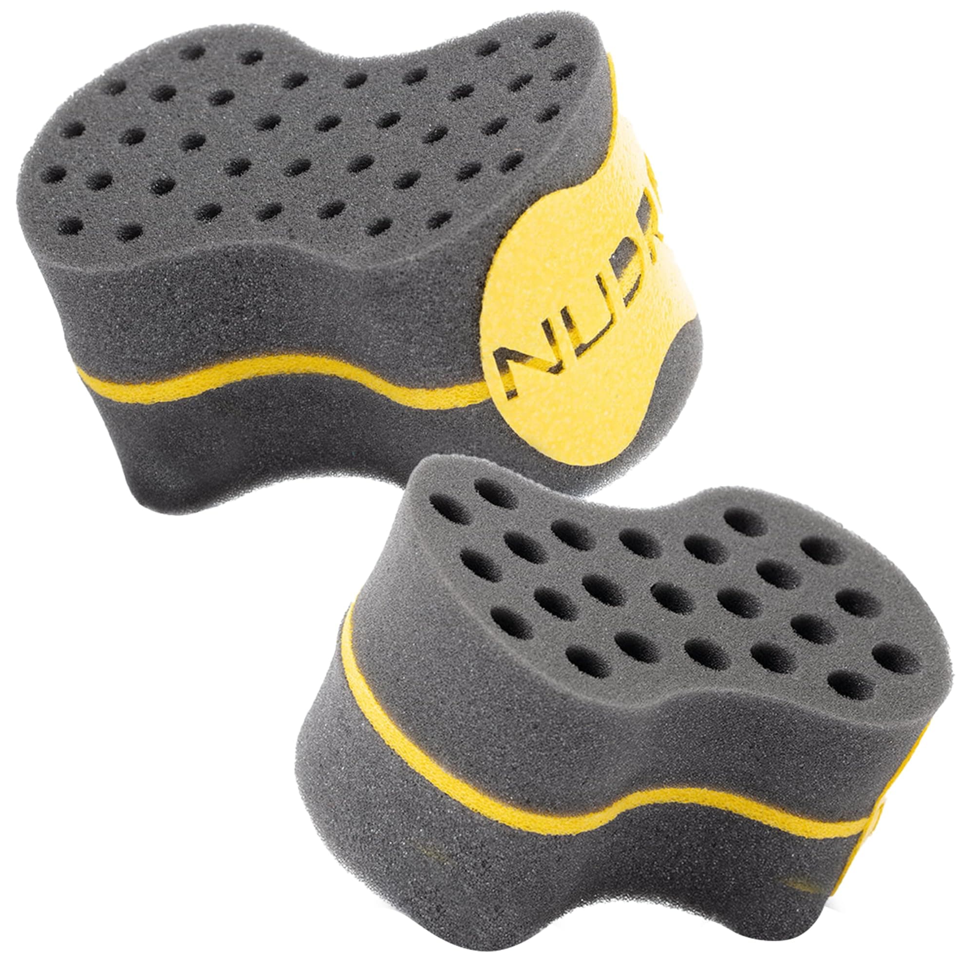 NuDred Hair Sponge for Black Men and Women, Hair Twisting Sponge, Barber Curling Care Tool for Afro, Dreads, Curls, Coils & Twists (Black, Double Sided, Oval, Plastic Handle)