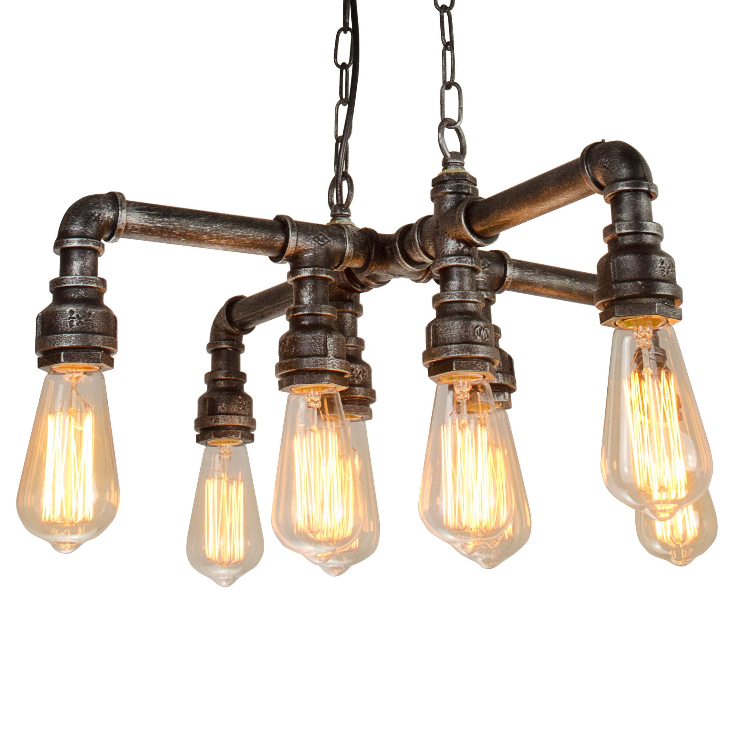 Electro_BP; Vintage Style Metal Art Chandelier Max 480W with 8 Lights Painted Finish