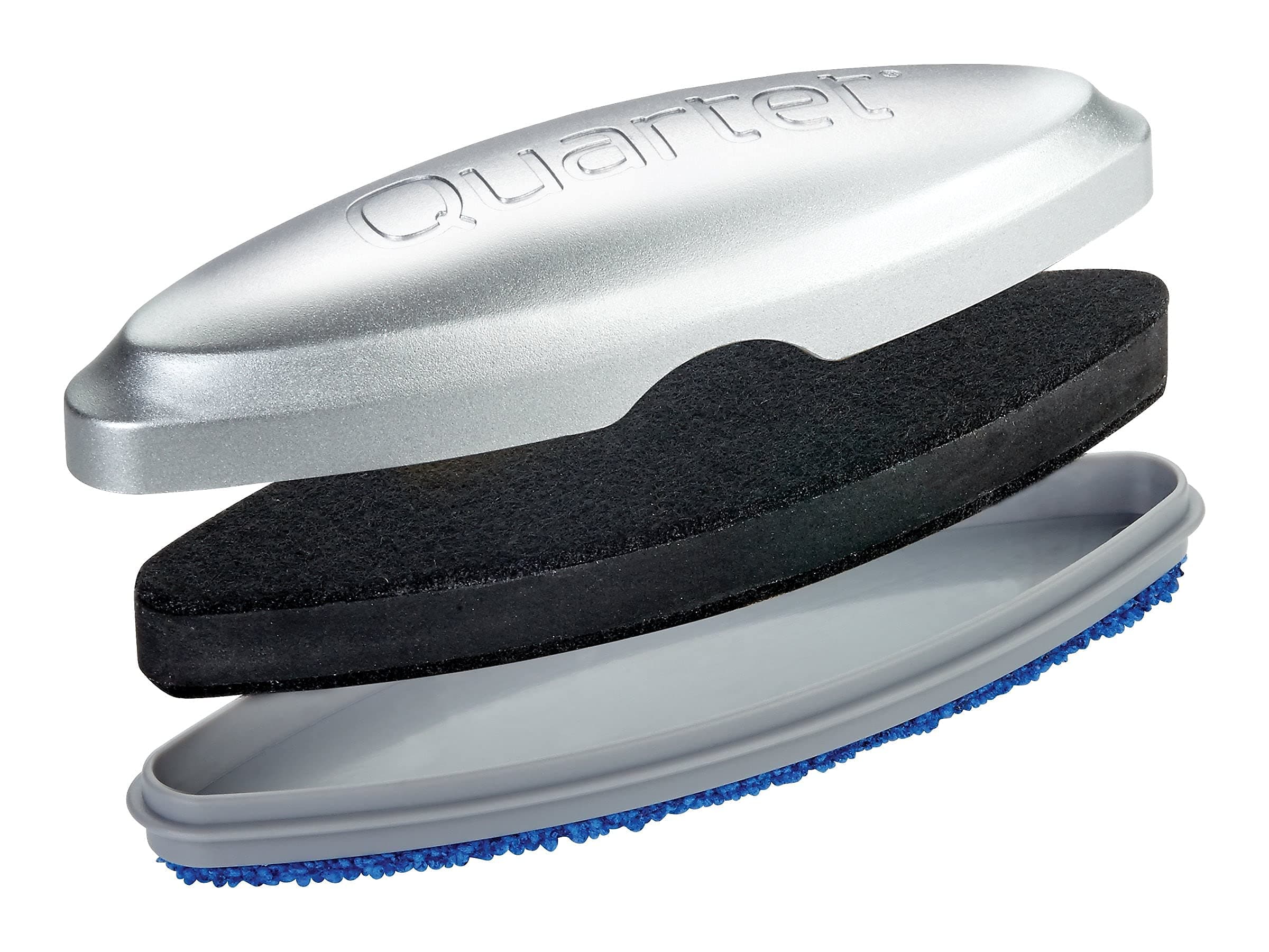 Quartet Glass Dry Erase White Board Eraser, Magnetic, Whiteboard Eraser, Silver (SFEB3)