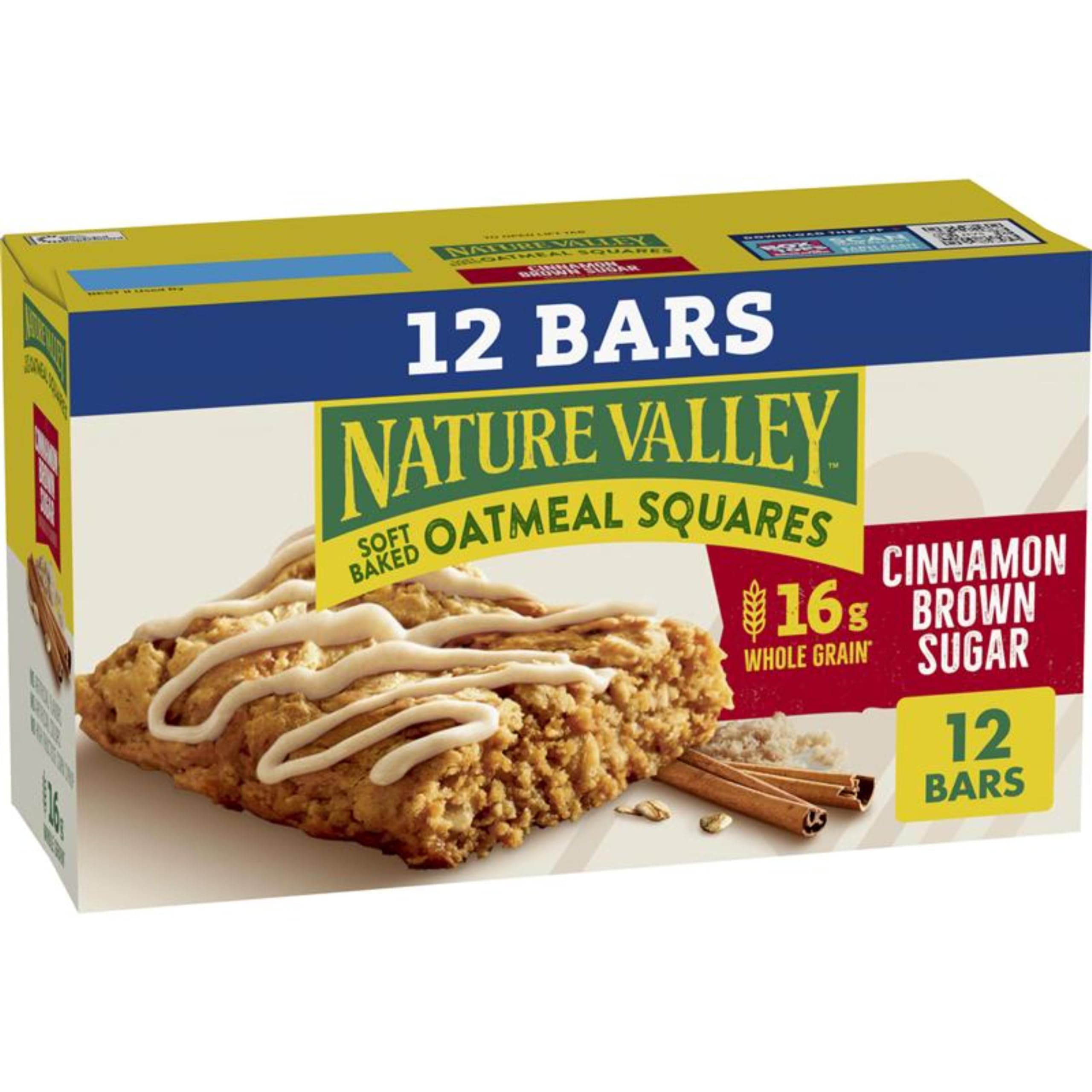 Nature Valley Oatmeal Squares Cinnamon Brown Sugar 12 Bars