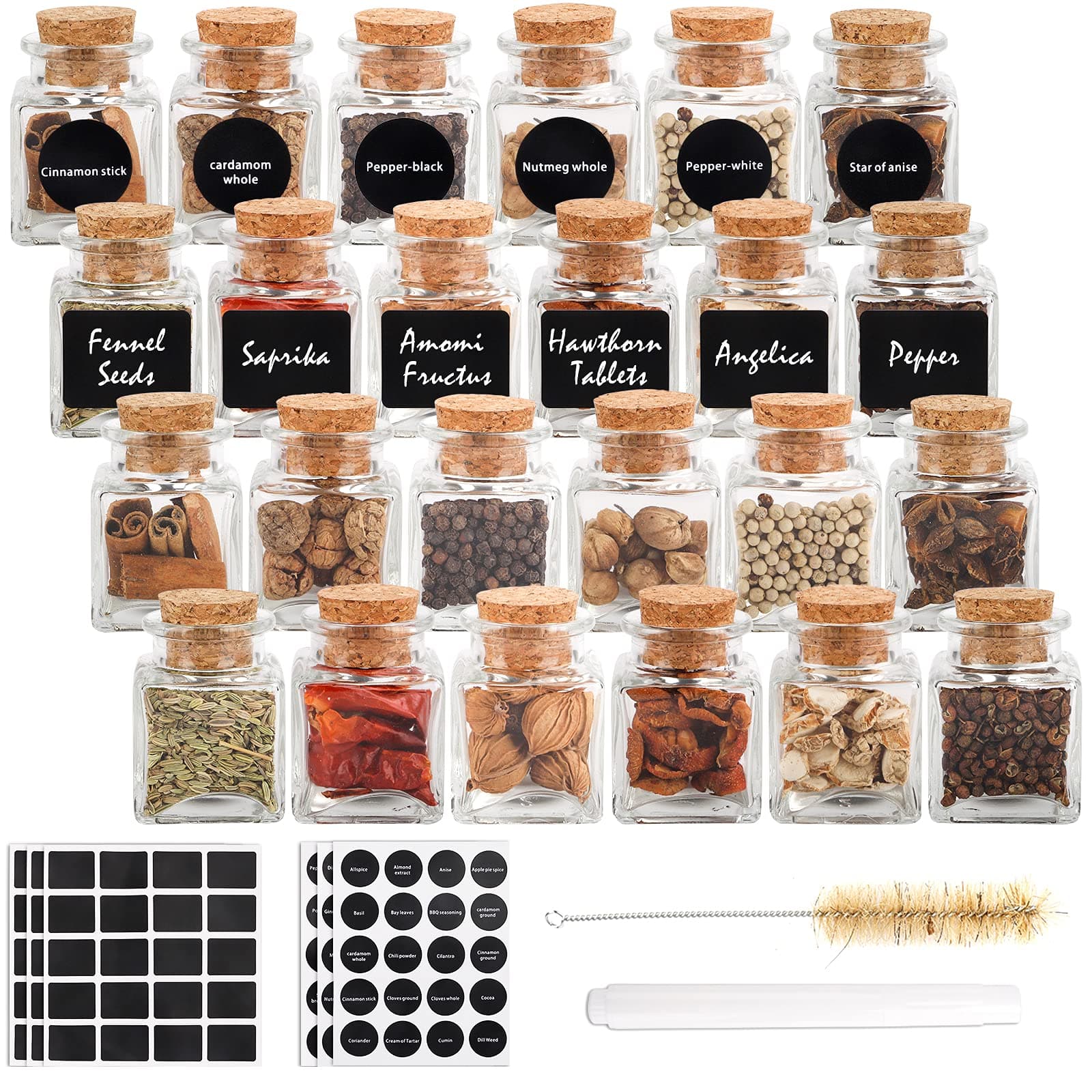 24pcs 2oz cork jars