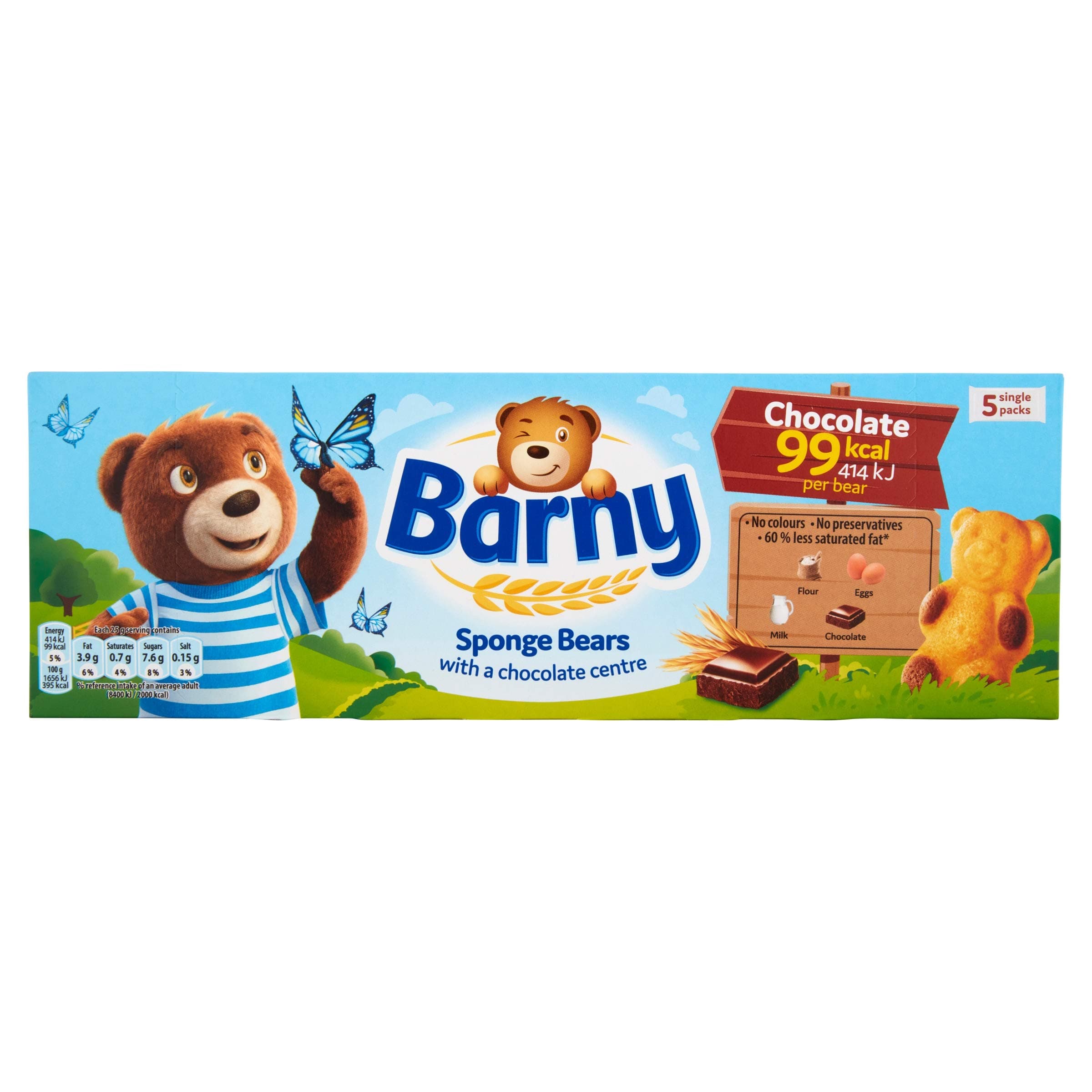 Chocolate Sponge Bears, 5 x 25g