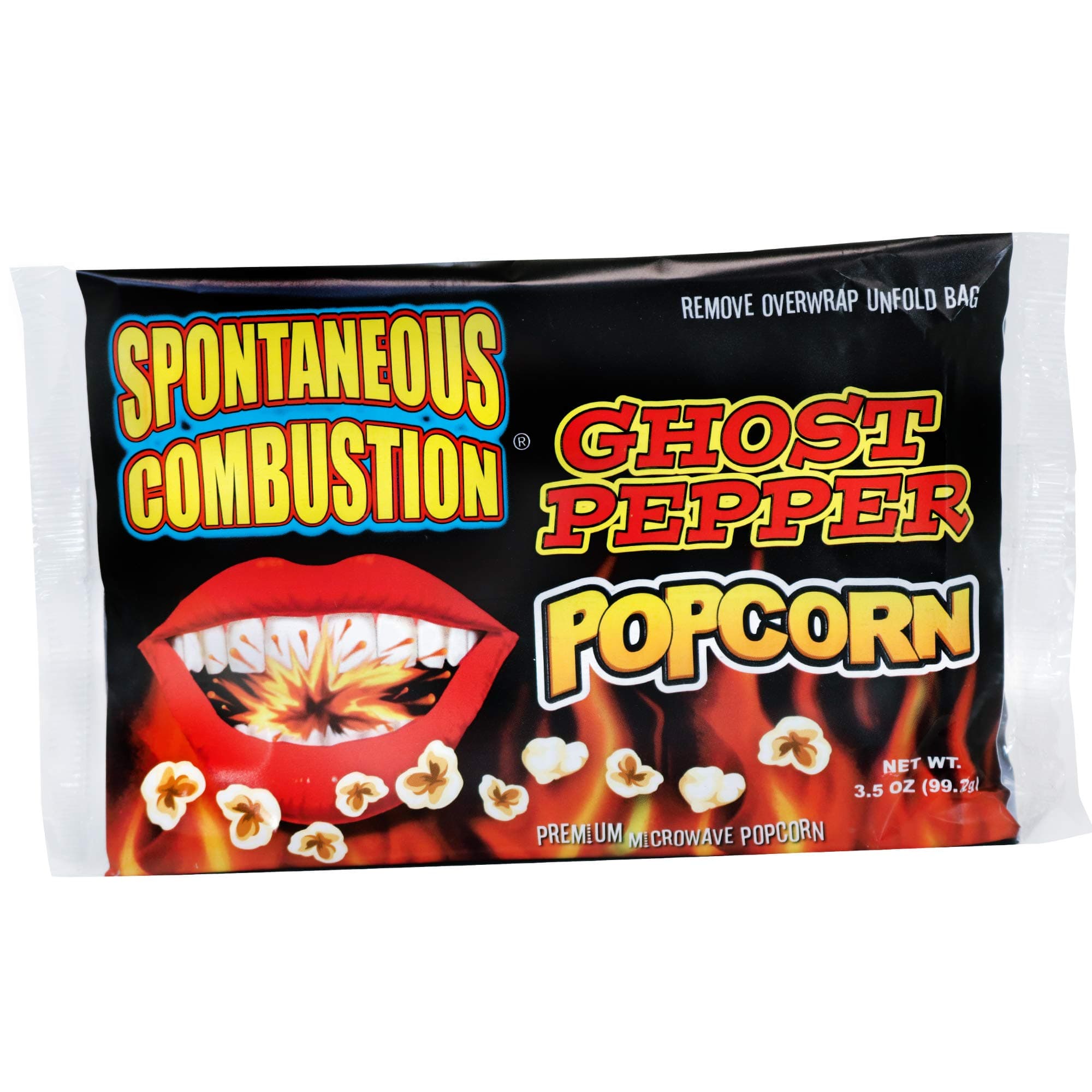 3 Pack Spontaneous Combustion Microwave Ghost Pepper Popcorn - For Those Brave Souls That Can Take the Heat.