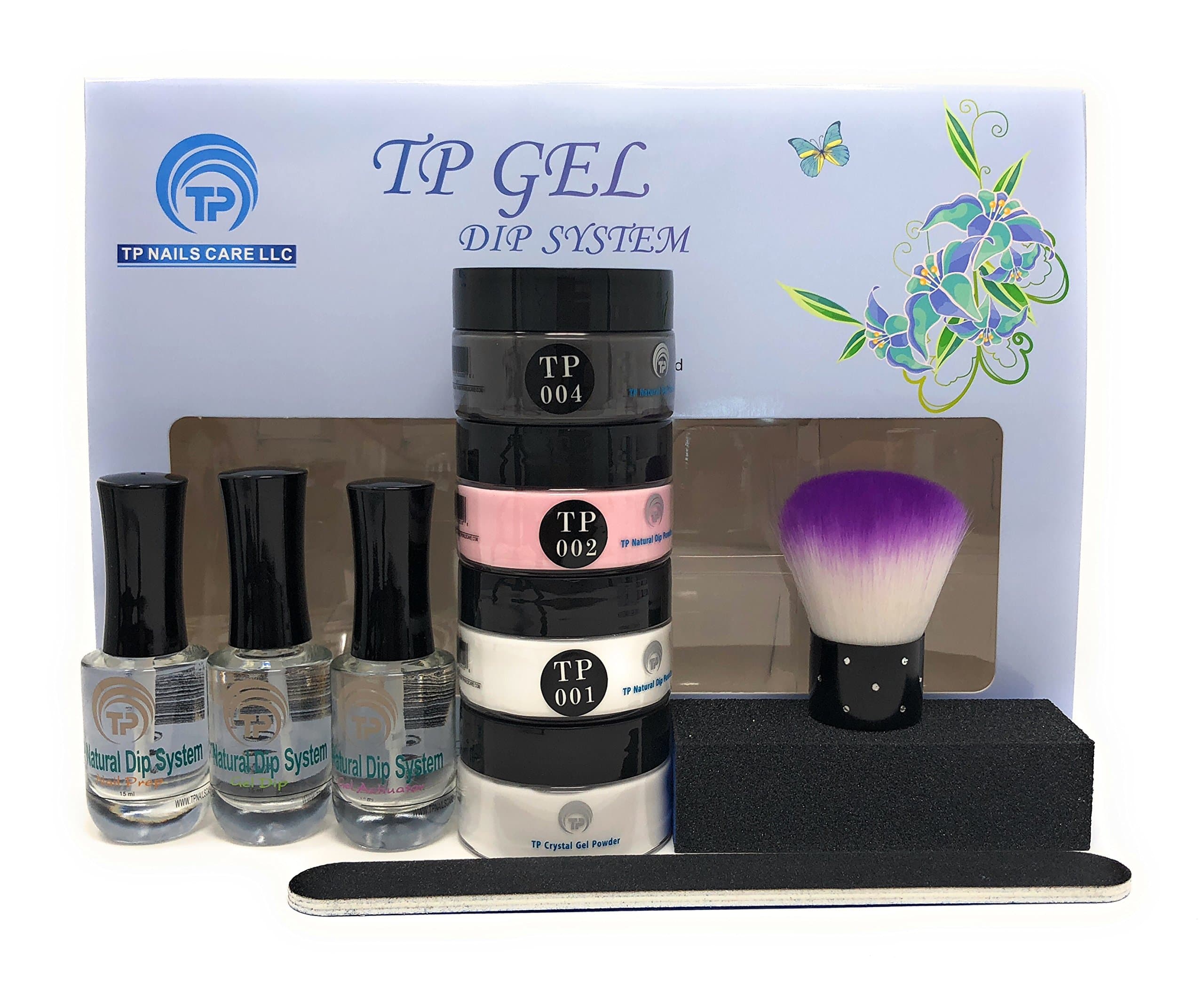 French Manicure dipping starter kit plus black powder. 1 oz. per jar dip powder