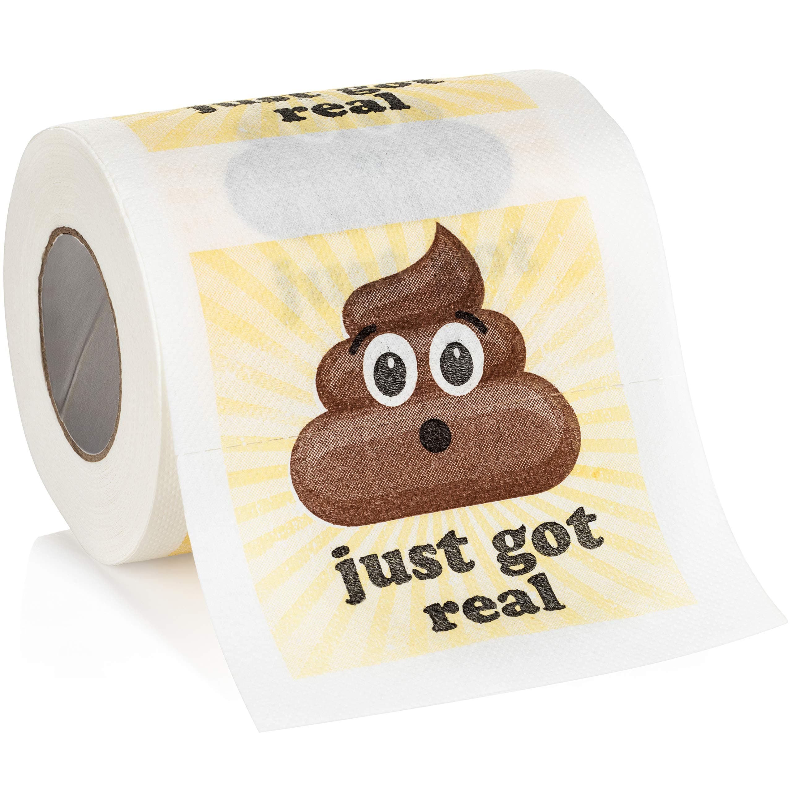 Maad Funny Novelty Toilet Paper - 200 Sheets of 2-Ply Paper with Hilarious Messages, Yellow, Home Use