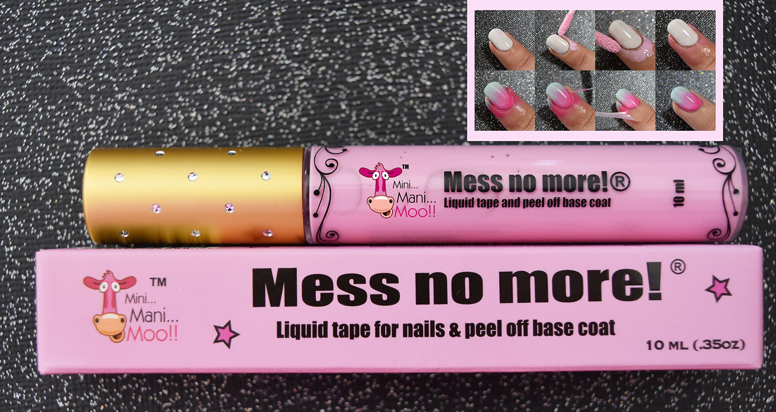 No More Mess. Liquid Tape for Pretty Nails, 10 ml (35 fl ounces)