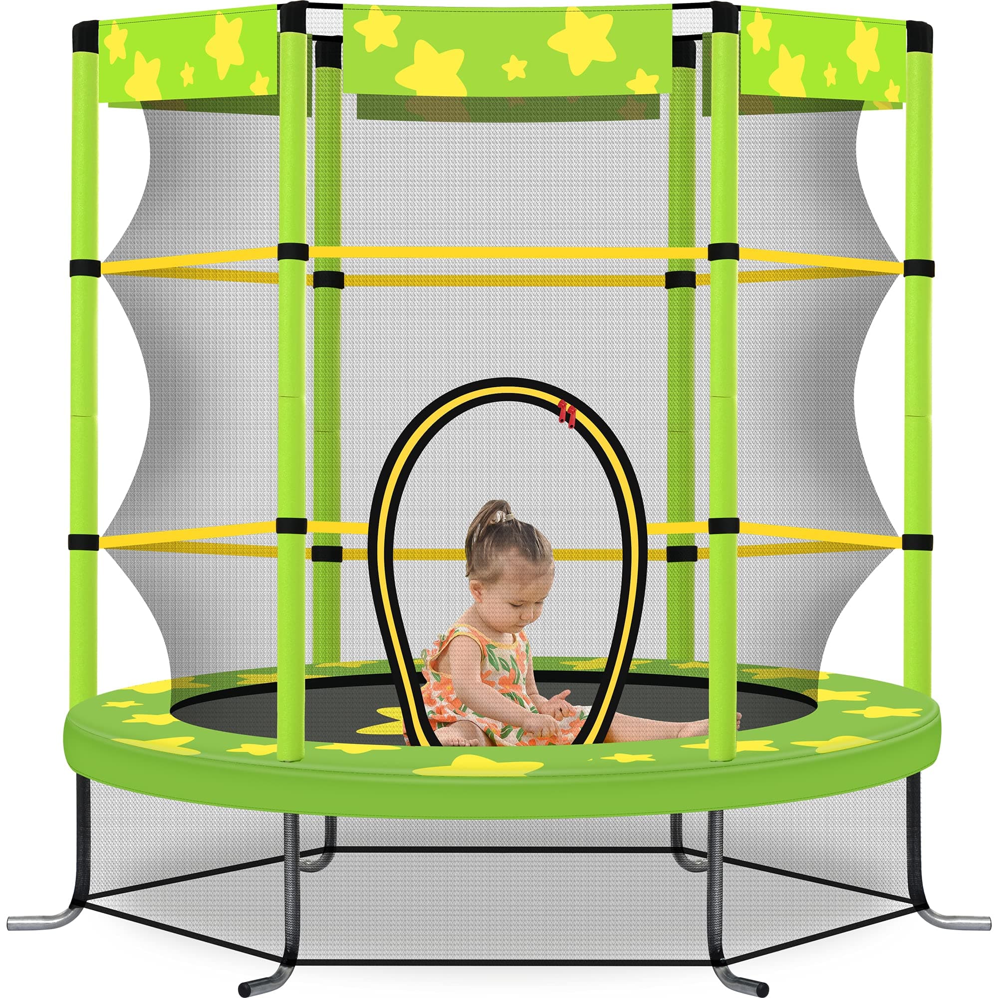 Merax 55" Trampoline for Kids, 5FT Indoor & Outdoor Mini Trampoline with Safety Enclosure Age 1-8