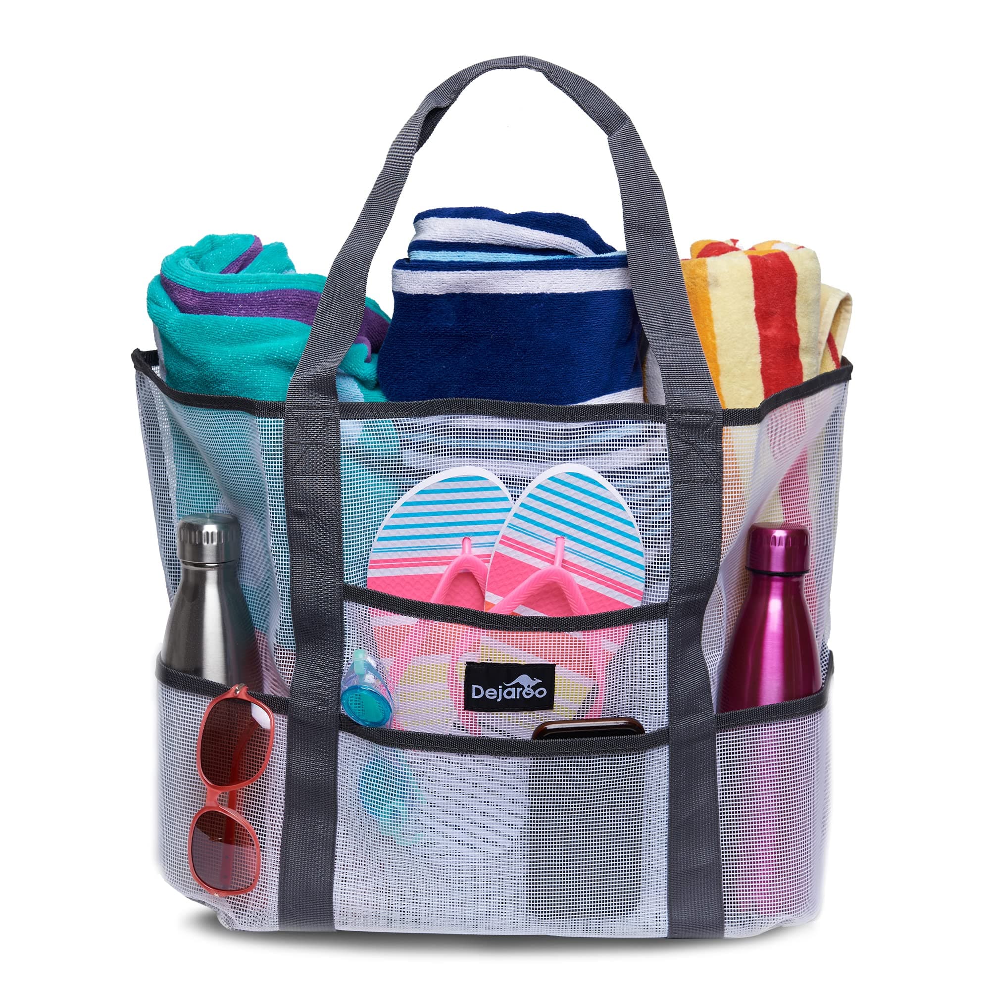 - Mesh Sand Free Bag - Strong Lightweight Bag For Beach & Vacation Essentials. Tons of Storage!