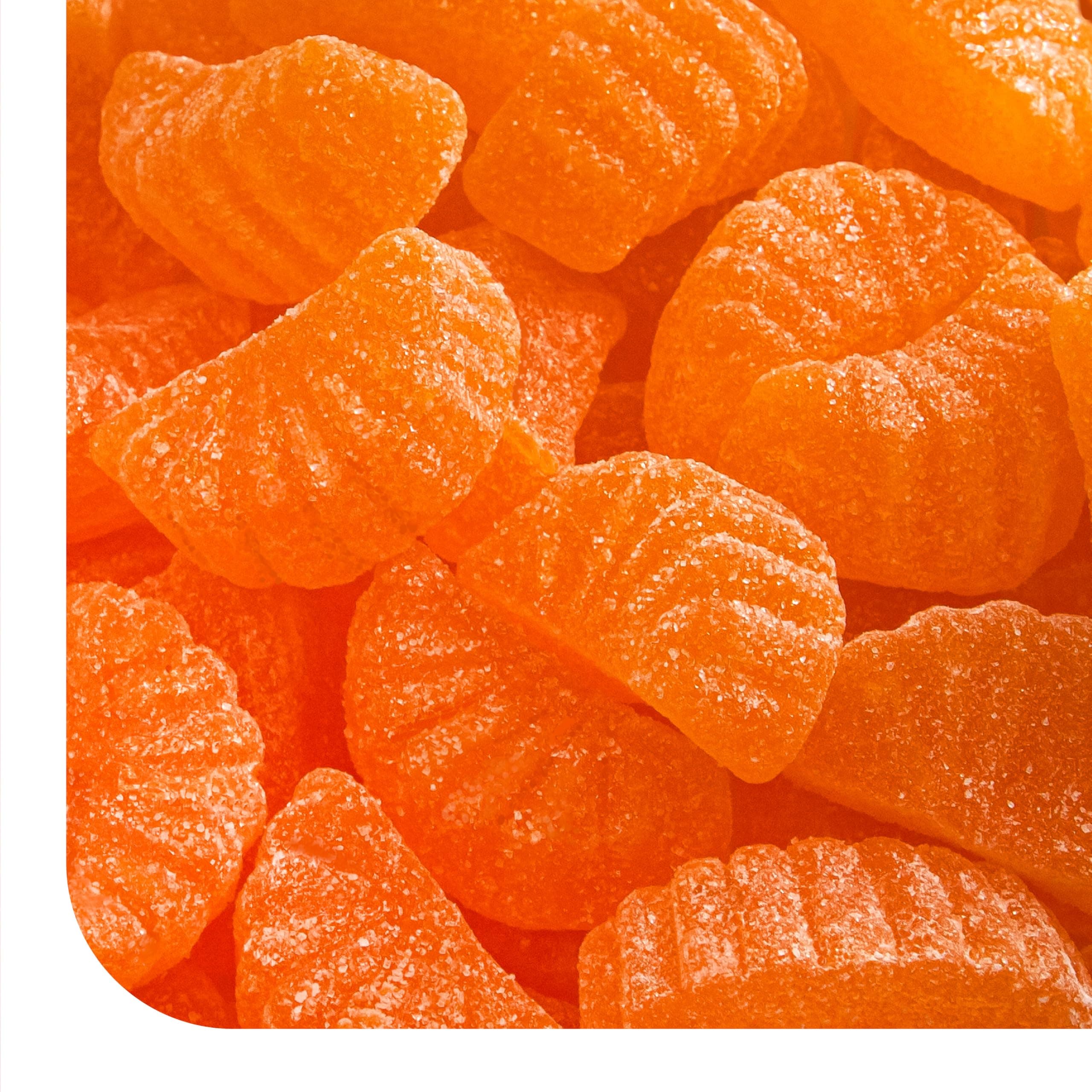 Orange Slices - 2 Pound Pack (65 Count) - Jelly Candy - Naturally Flavored Fruit Slices - Gelatin Free Chewy Candies for Buffets, Snacking and Gifting